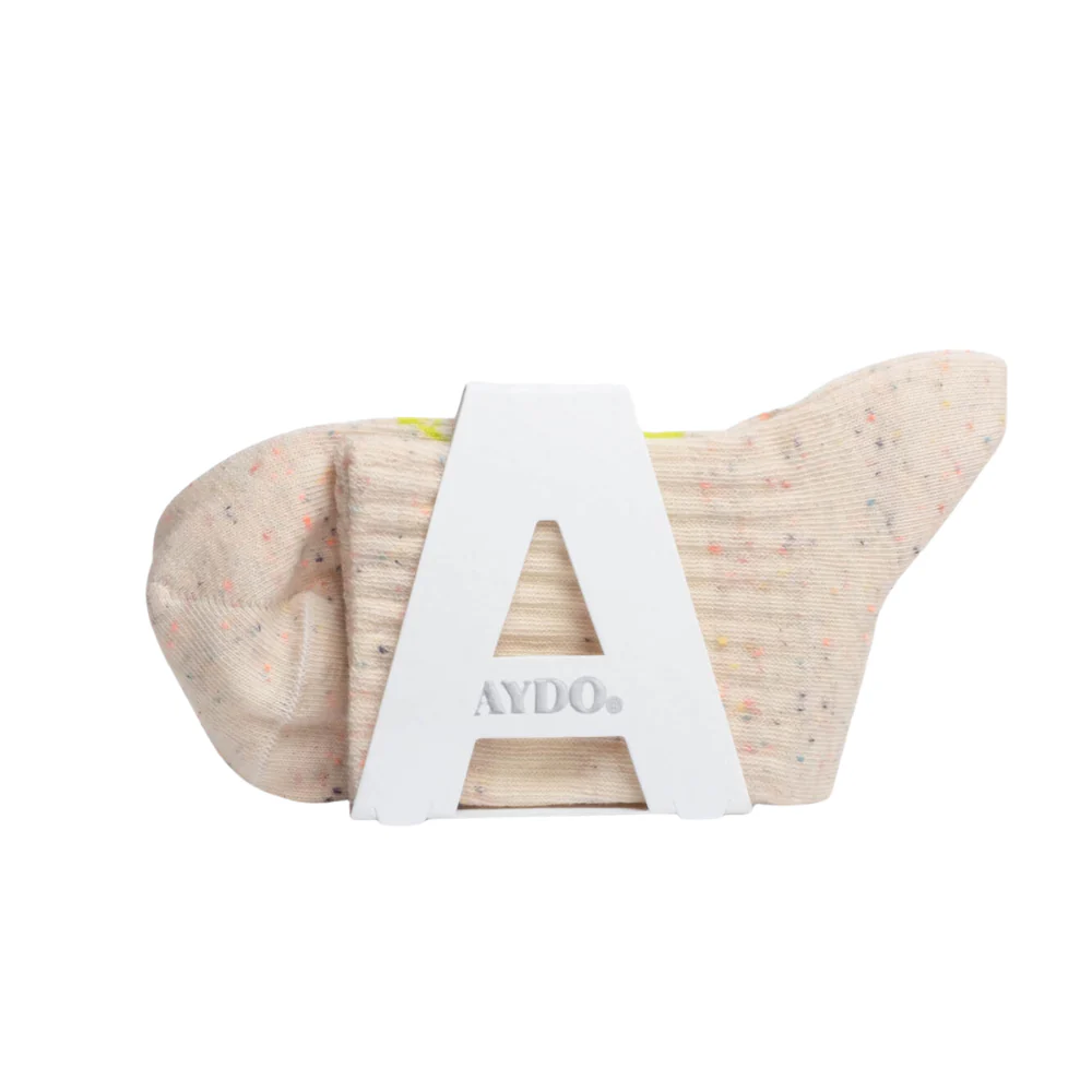 Antwerpen strømper - Freckled Ivory NEPS/Angora White - Image 3