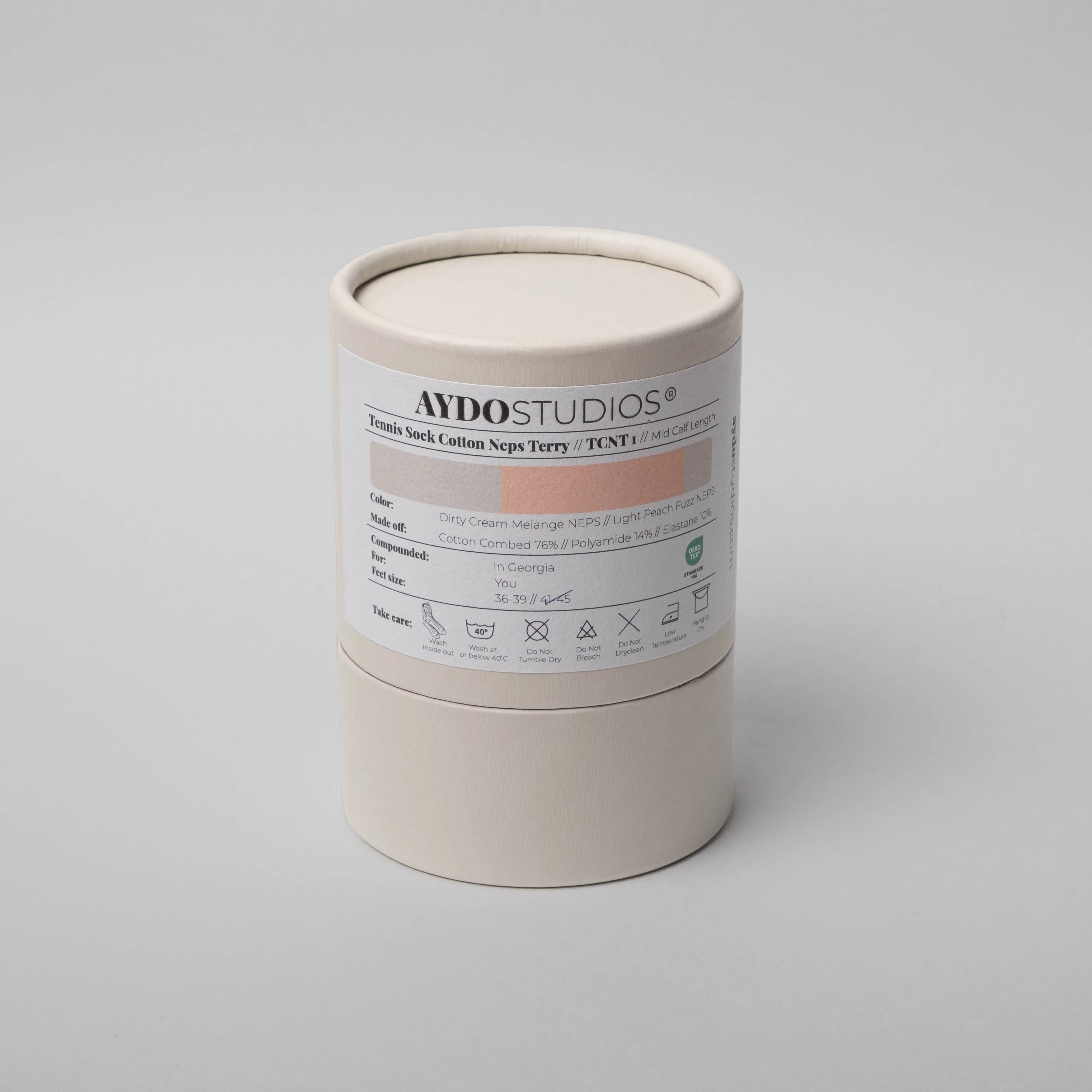 Tennis strømper - Dirty Cream Melange/Light Peach Fuzz - Image 6
