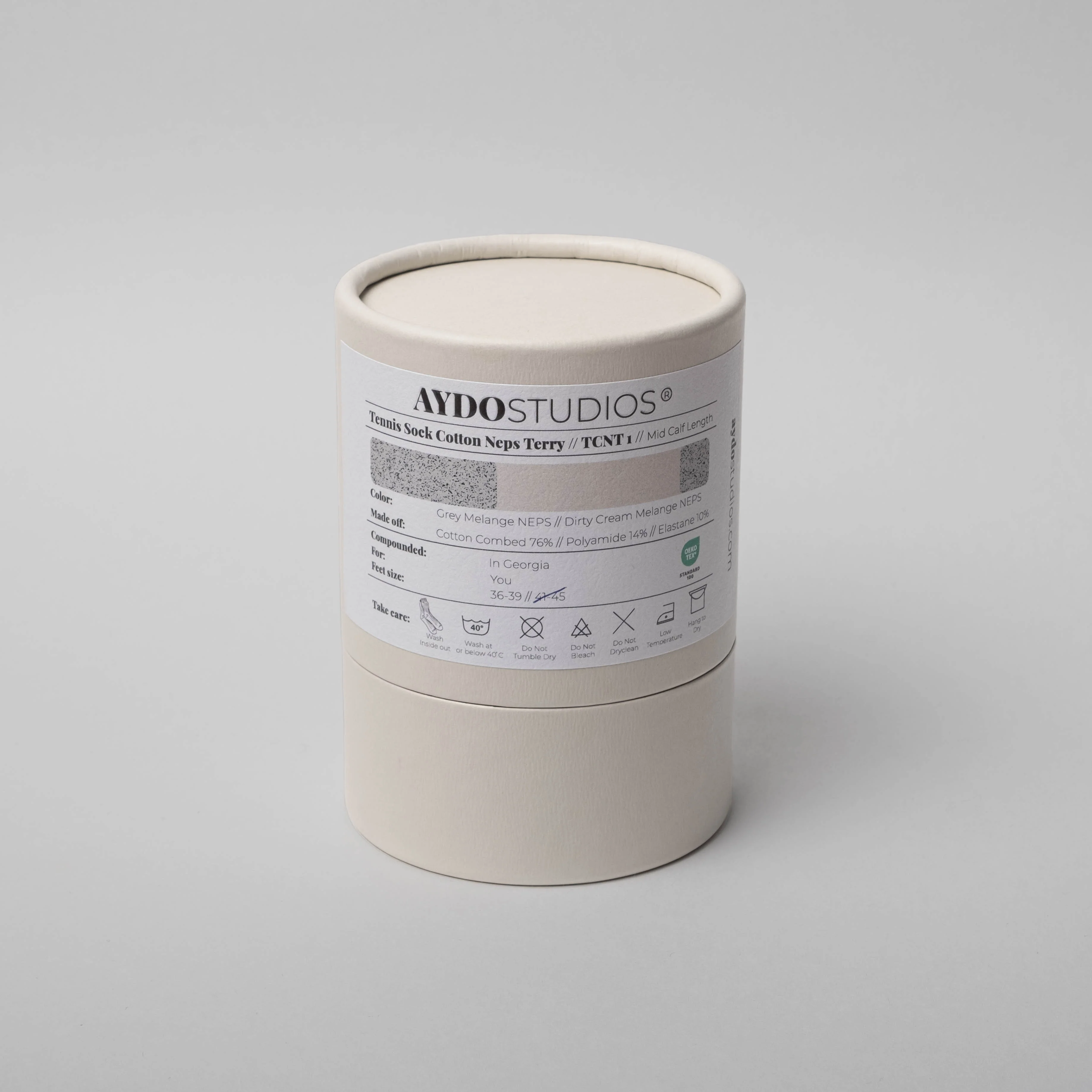 Tennis strømper - Grey Melange/Dirty Cream - Image 6