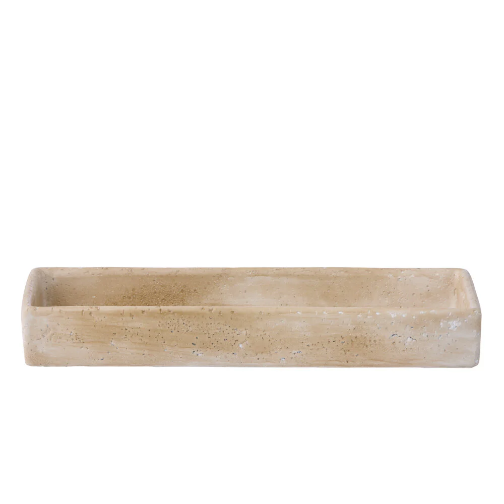 Aflang bakke, beige - 12x30cm - Image 2