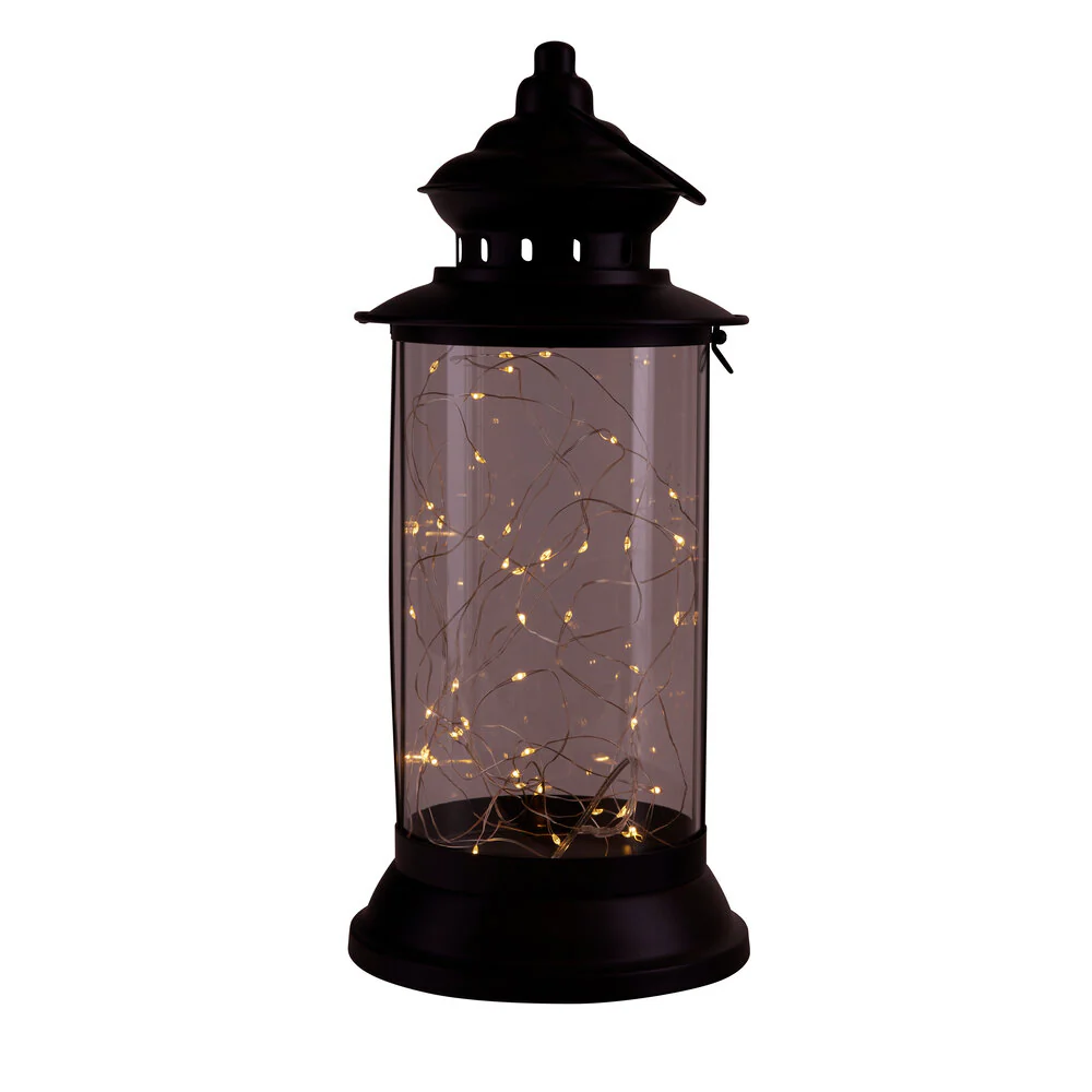Cylinder lanterne m. LED og timer - H36 cm - Image 2
