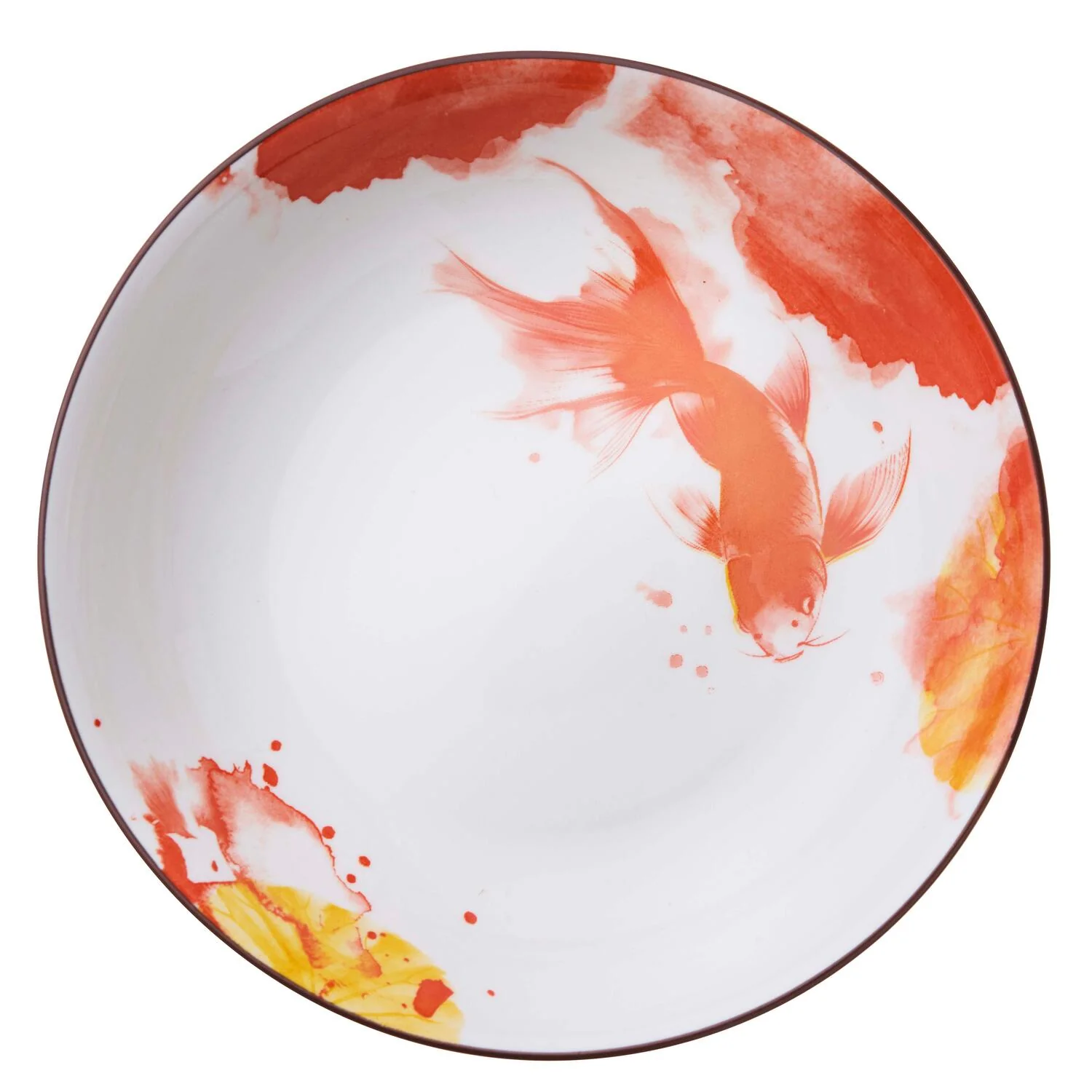 Dyb tallerken m. orange fisk - Ø20,6 cm - Image 2