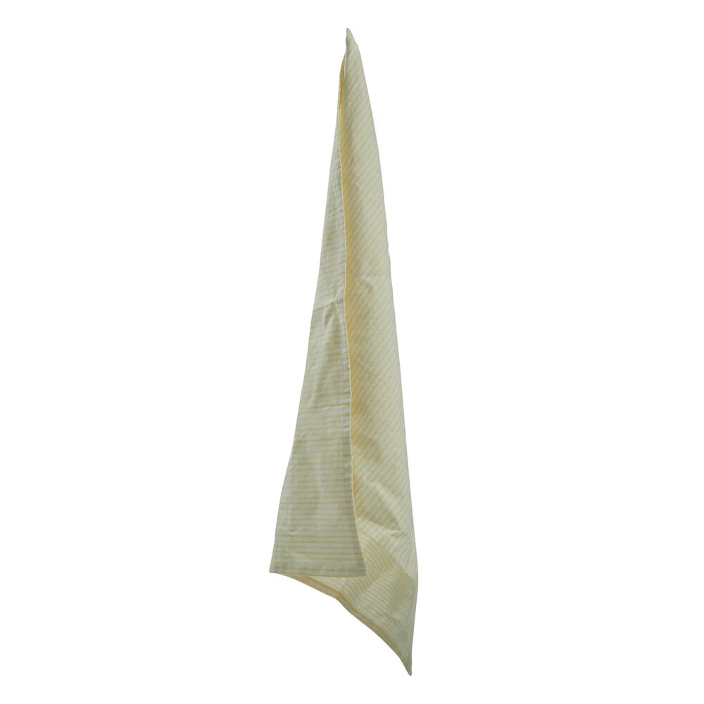 Stripe viskestykke smal, gul - 50x70 cm