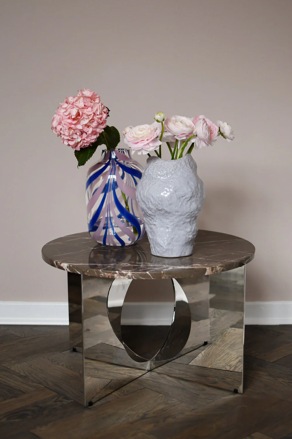 Vase organisk, grå/lilla - H26,5 - Image 2