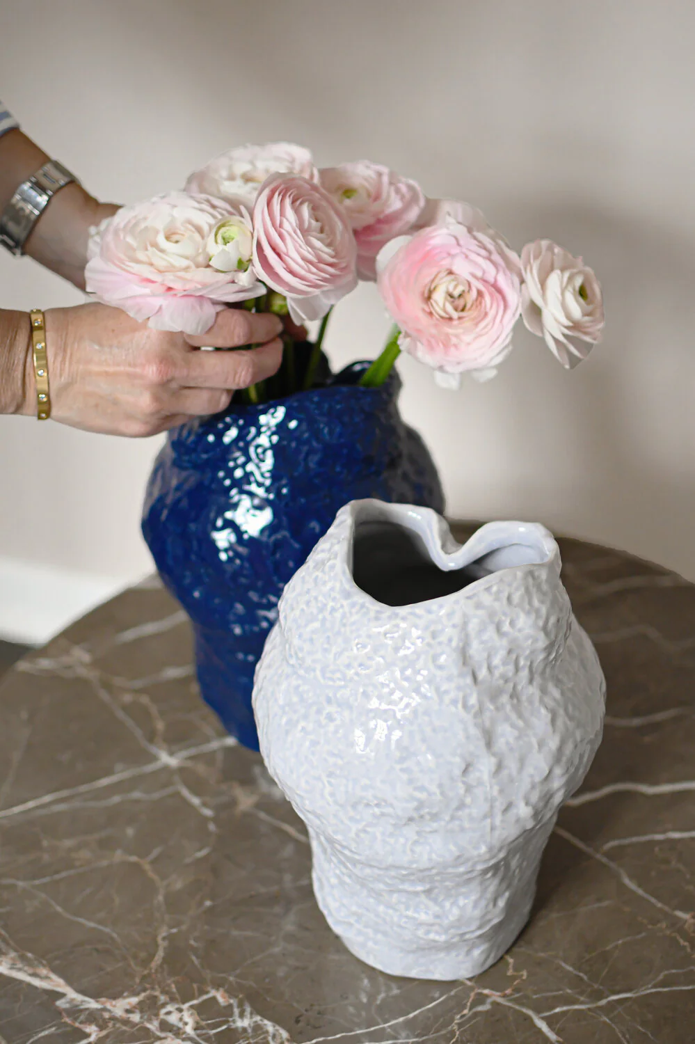Vase organisk, grå/lilla - H26,5 - Image 3
