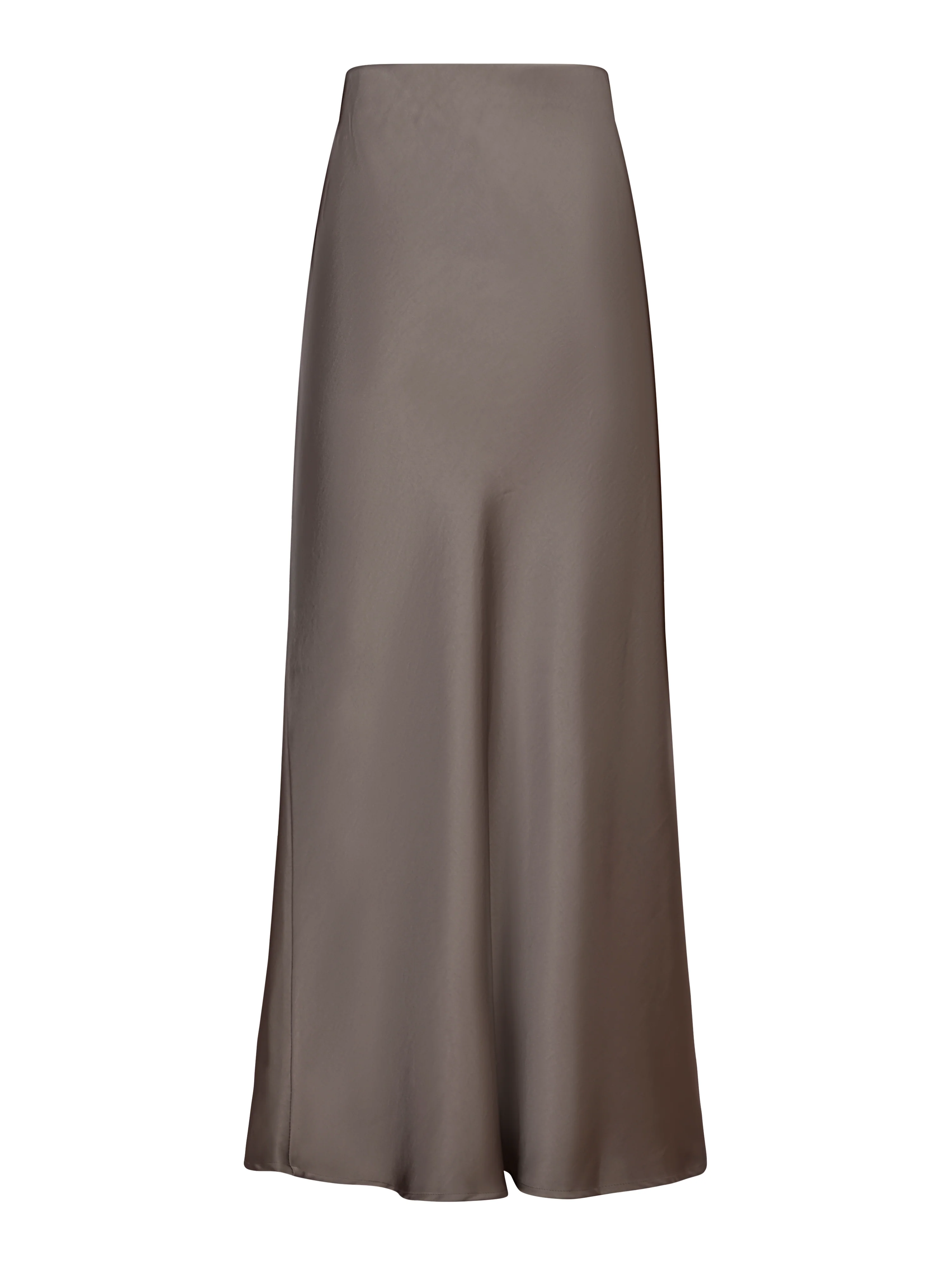 Audrey Satin nederdel - Warm Grey - Image 2