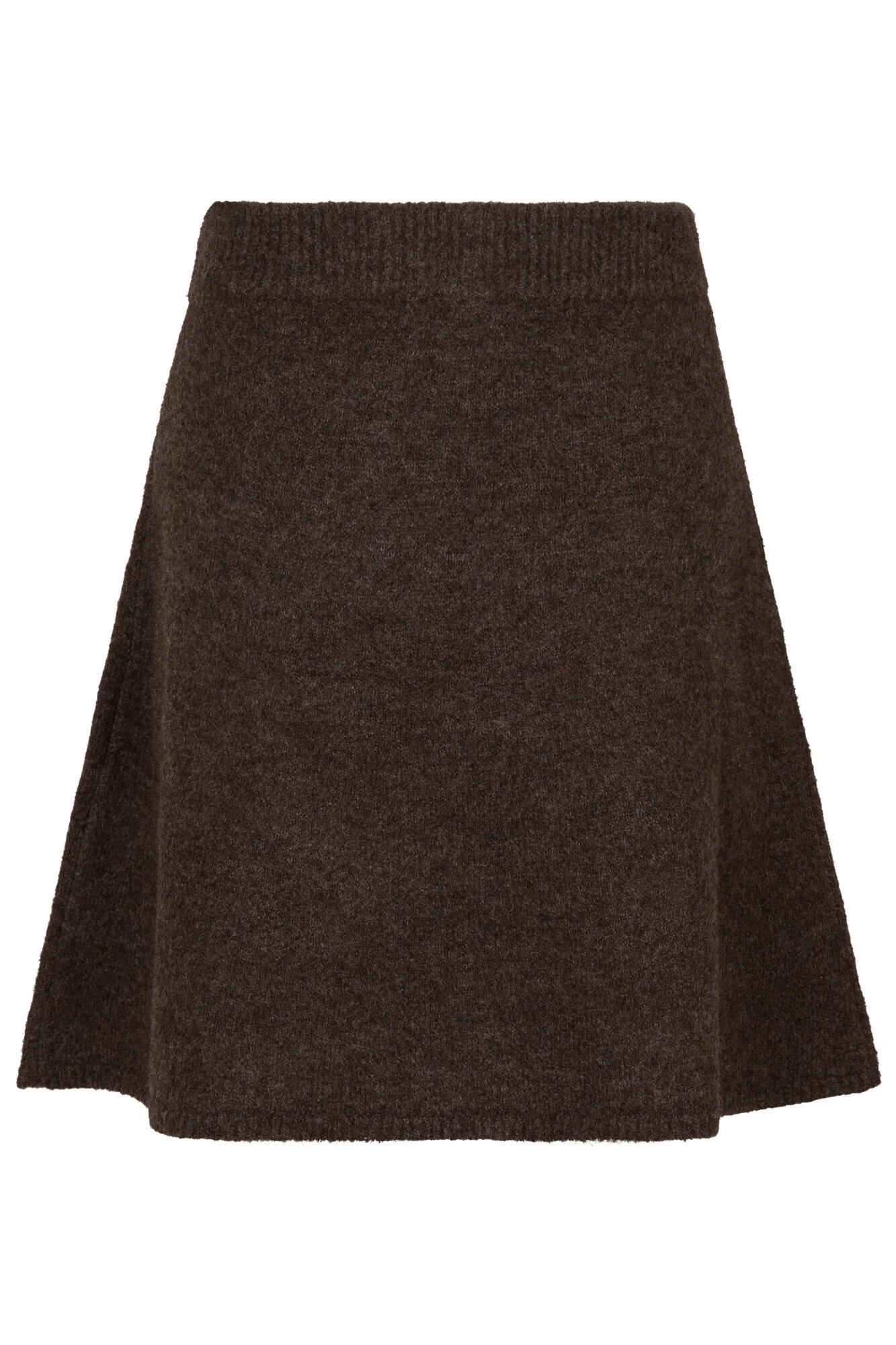 Fina strik nederdel - Dark Brown - Image 2