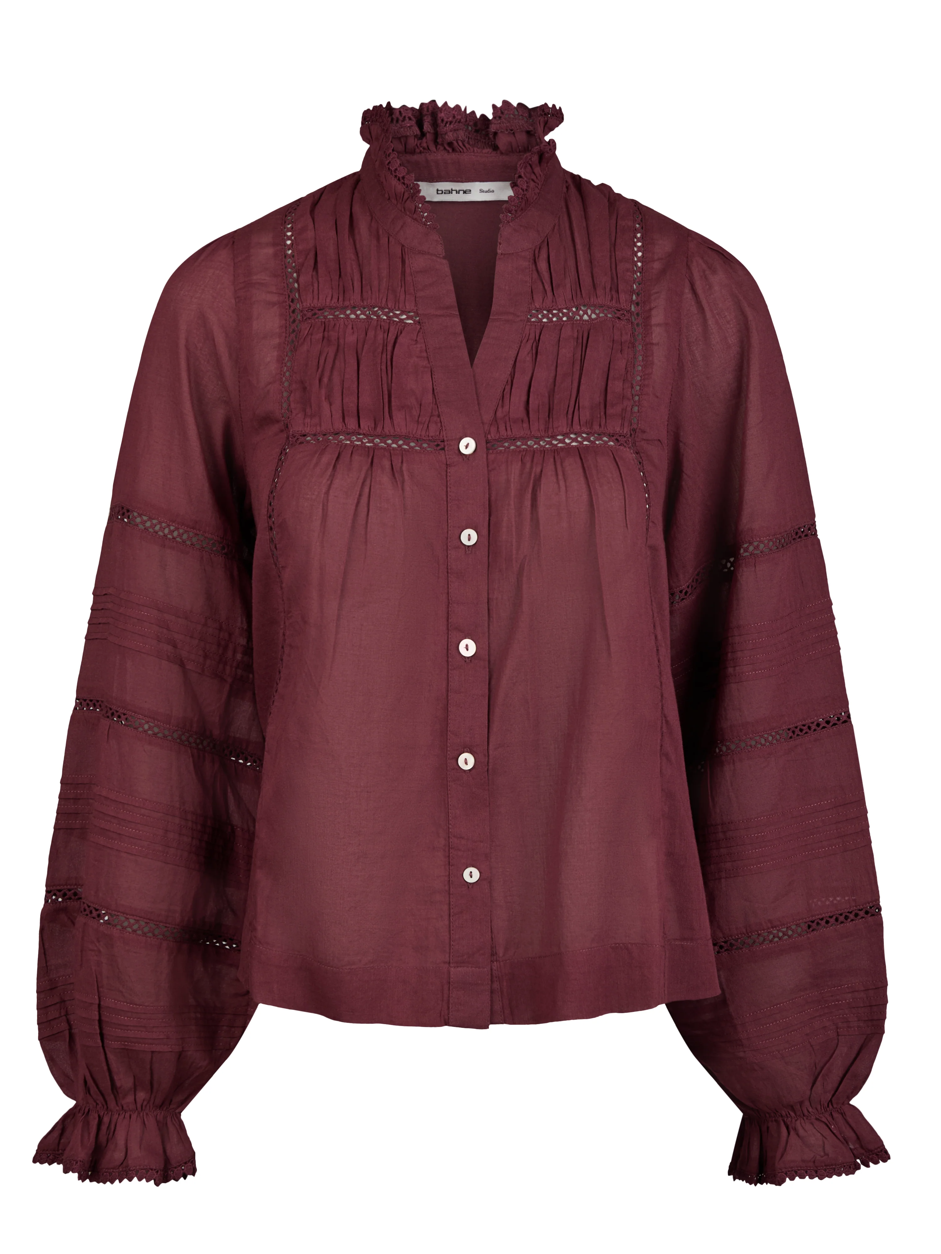 Mista Voile bluse - Burgundy