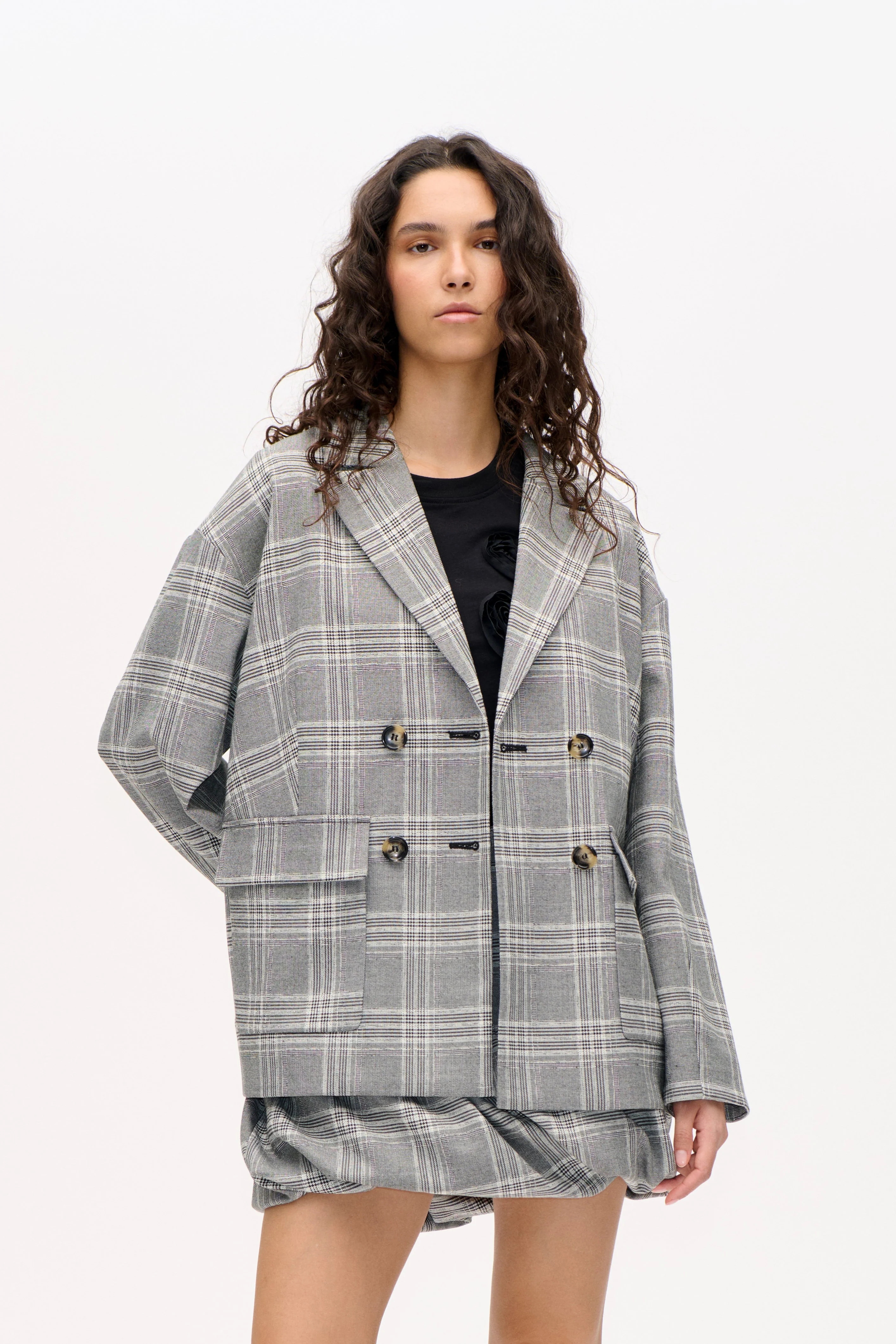 Binea blazer - Black And White Check