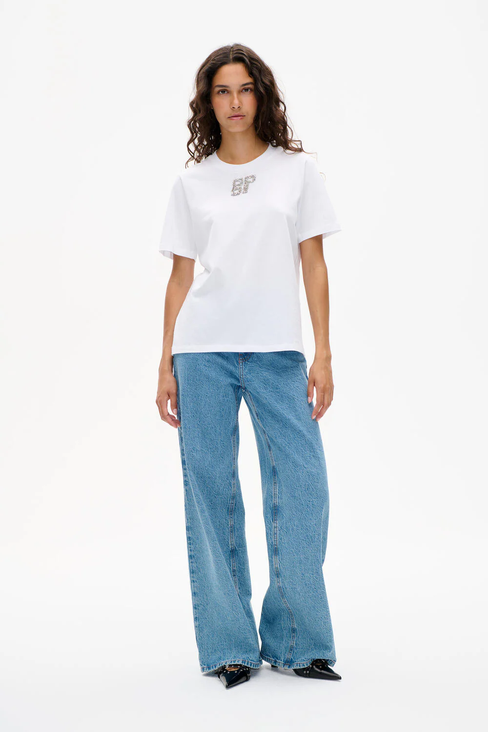 Jawo t-shirt - White Rhinestones - Image 3