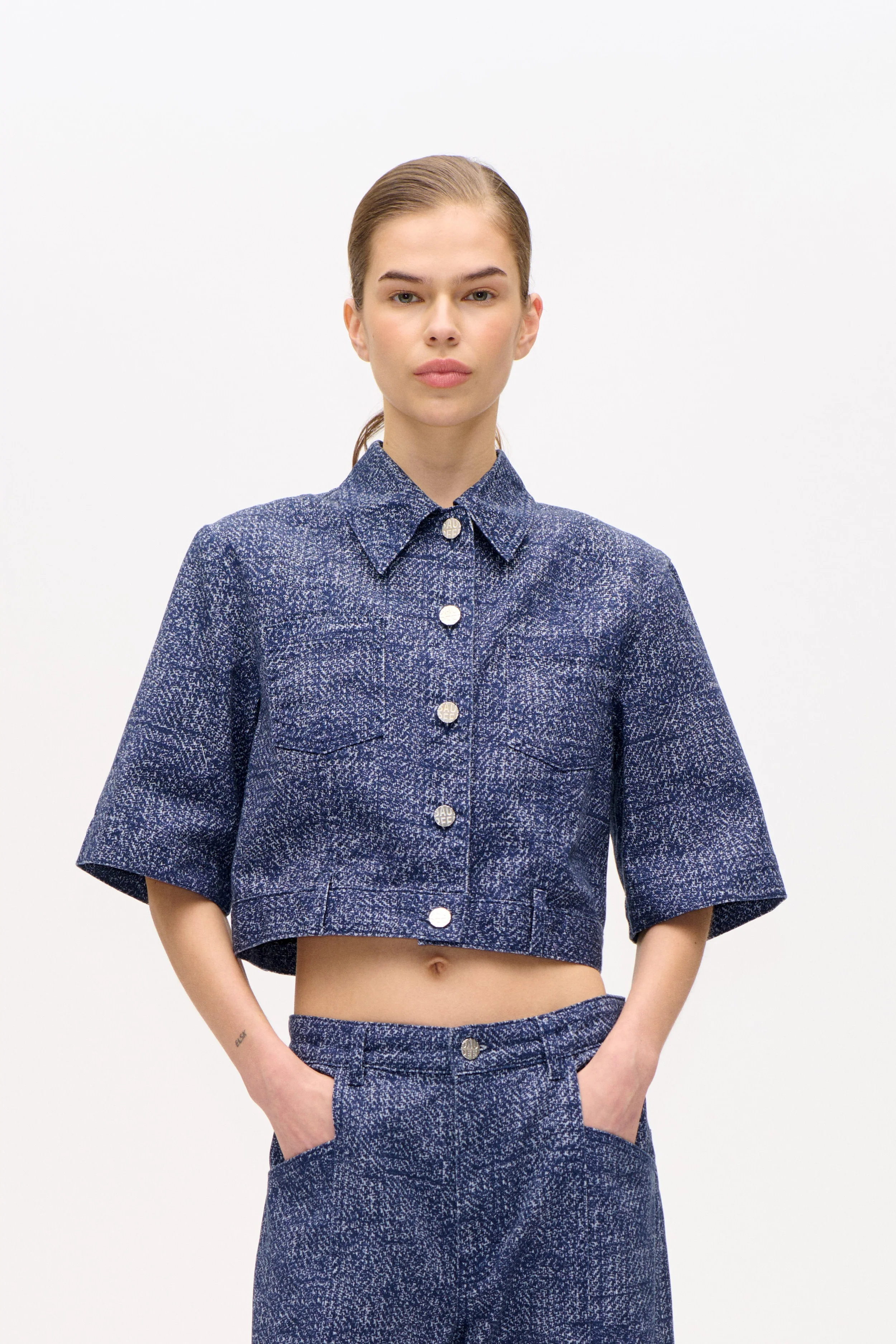 Majsa skjorte - Printed Chunky Twill