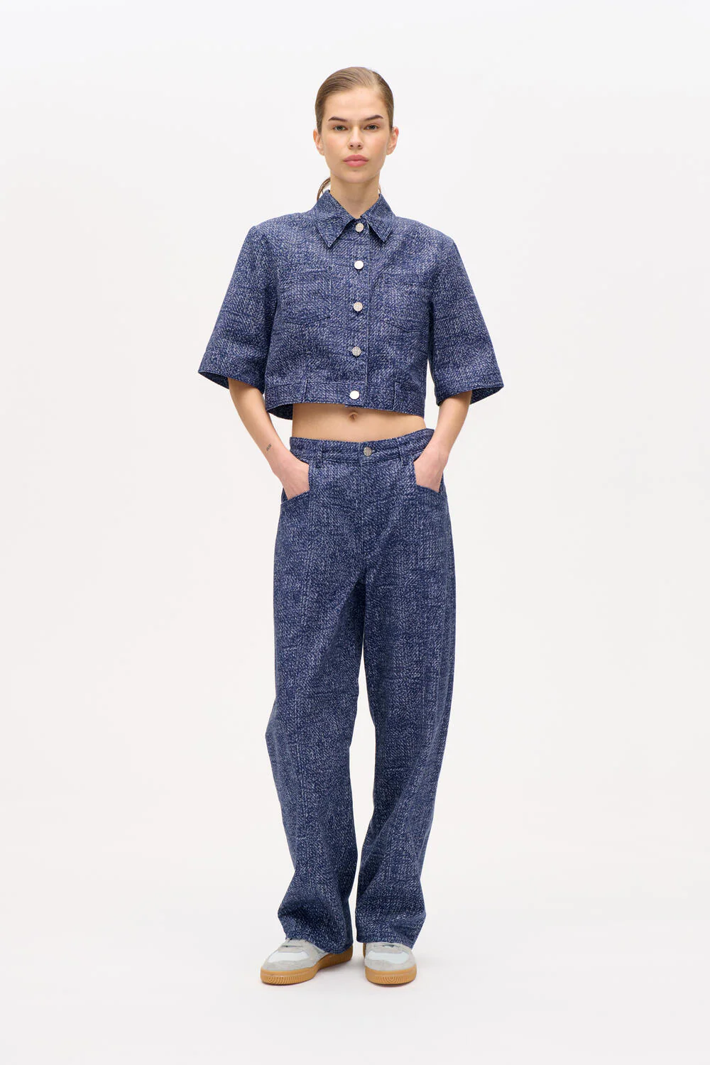 Majsa skjorte - Printed Chunky Twill - Image 3