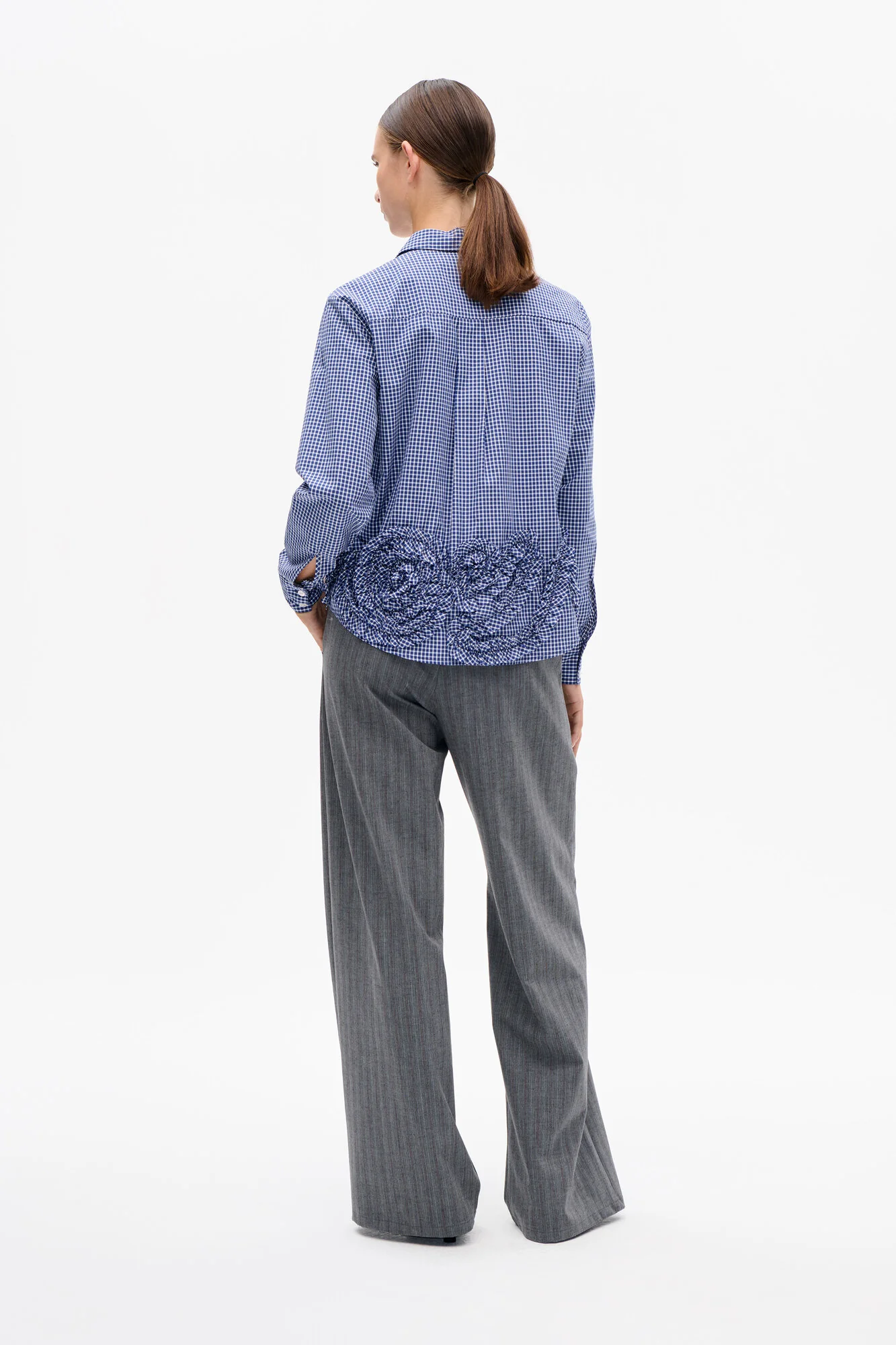 Mariel skjorte - Mini Blue Check - Image 6