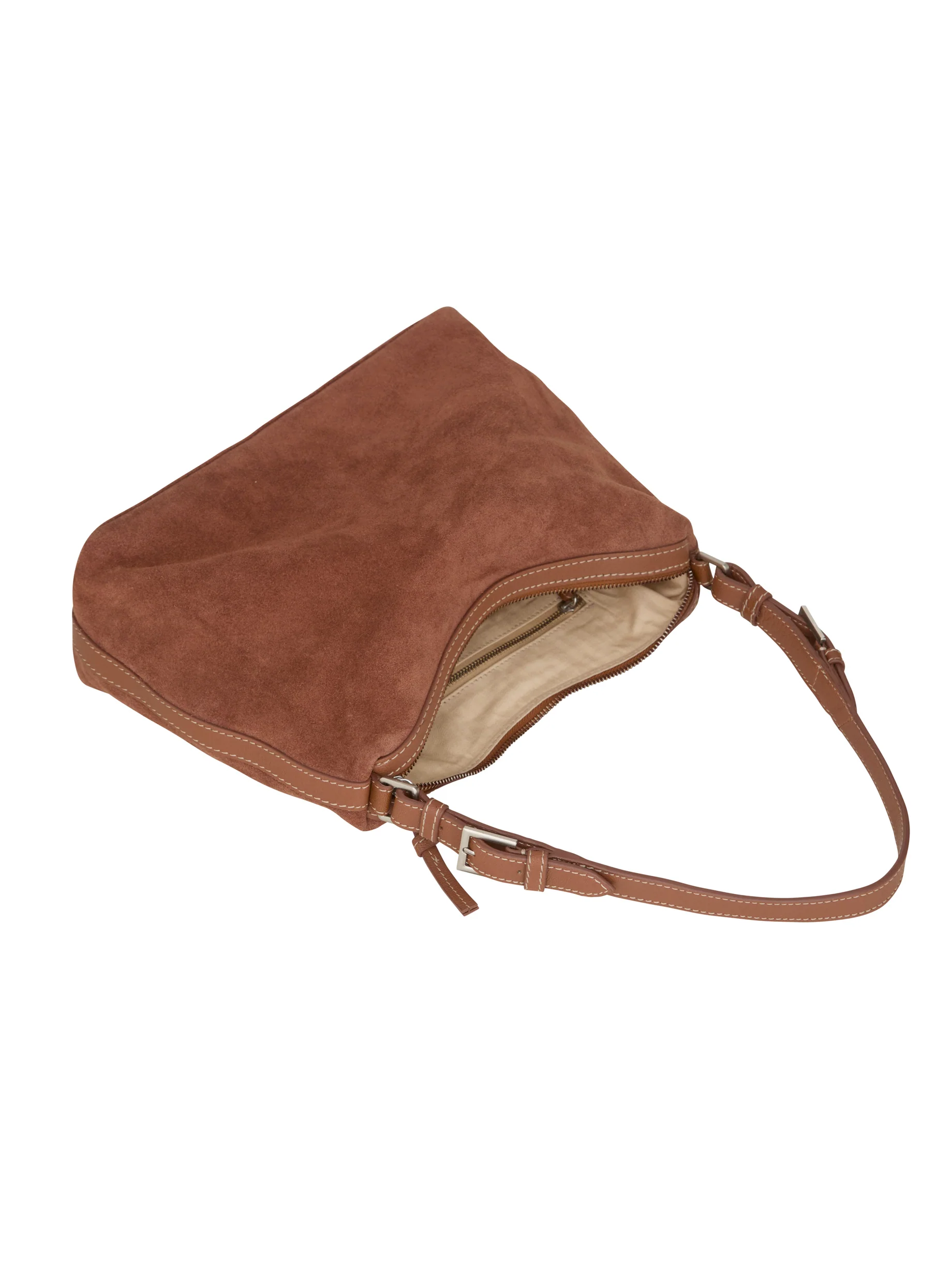 Suede Ginni Medi taske - Brown Tortoise Shell - Image 4