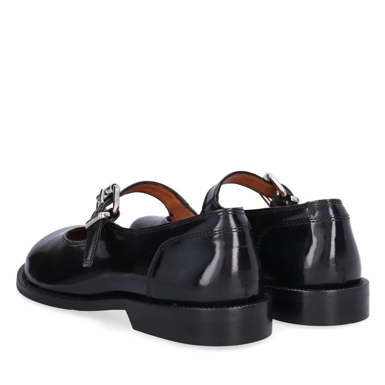 A8453 Mary Jane sko - Black polido  900 - Image 6