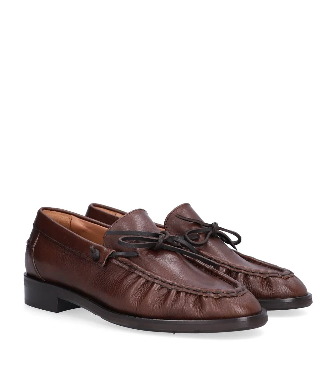A9031 loafer med sløjfe - T.moro shadow calf 886 - Image 4