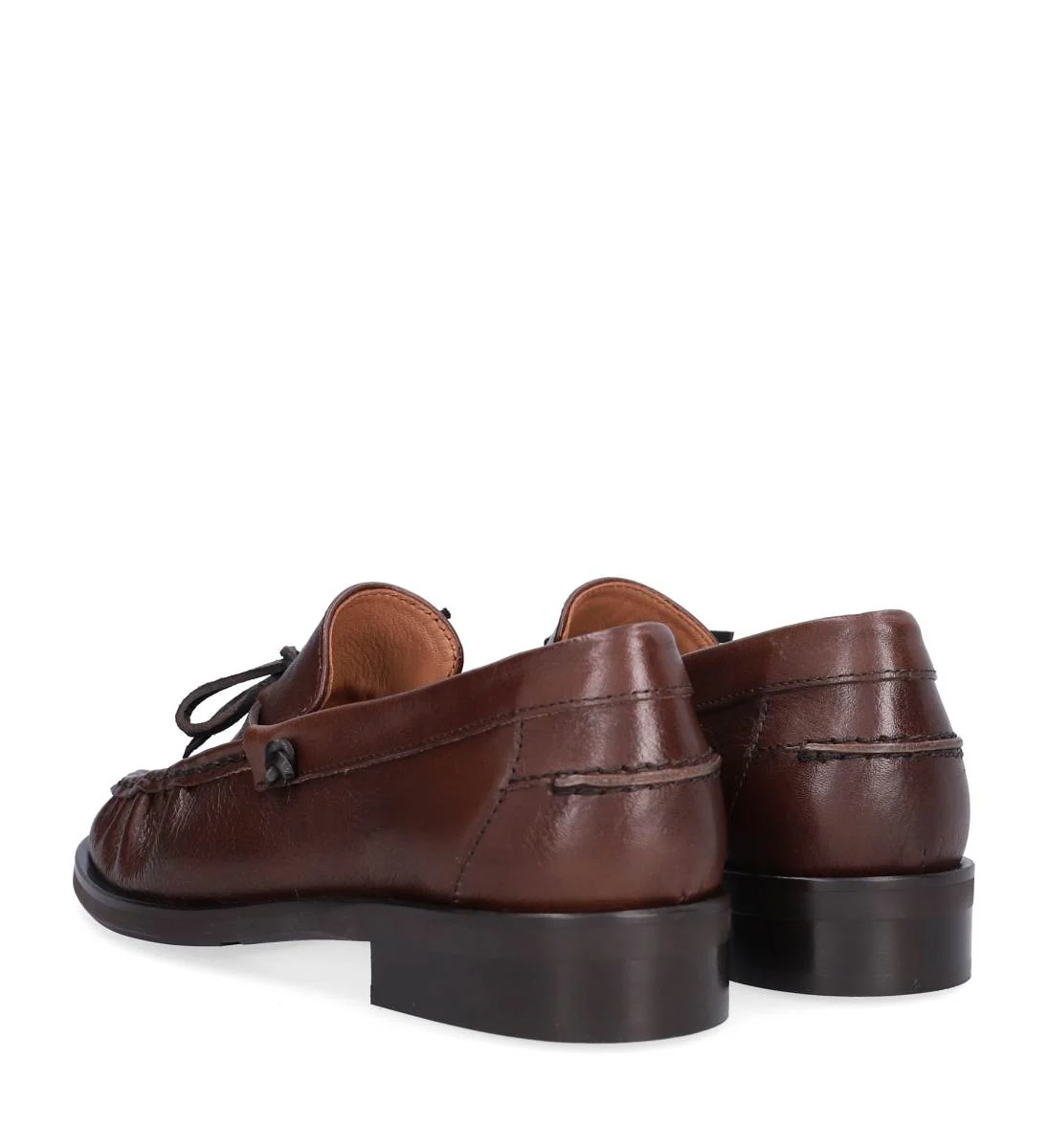 A9031 loafer med sløjfe - T.moro shadow calf 886 - Image 5