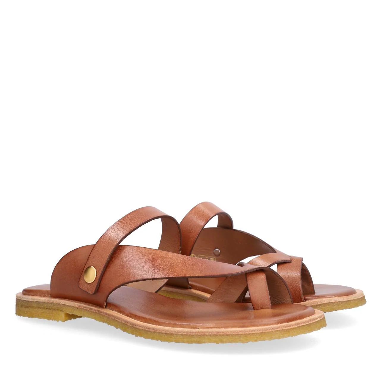 Sandal med flet - Cognac - Image 4