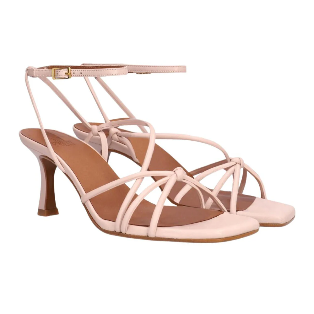 Sandal med hæl - Rose metallic 778 - Image 2