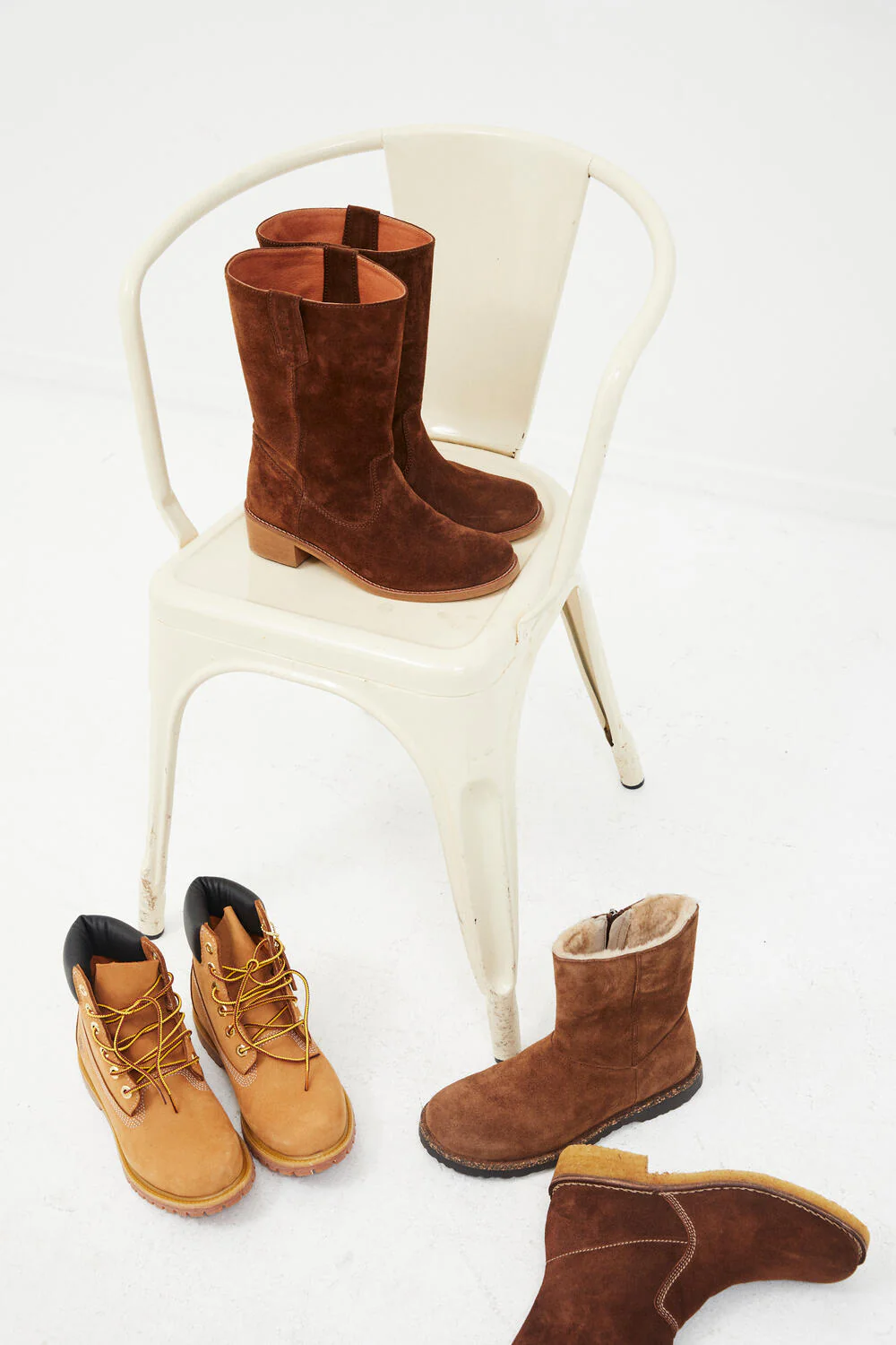 T6958 Ruskindsstøvle med foer - Brown suede - Image 3