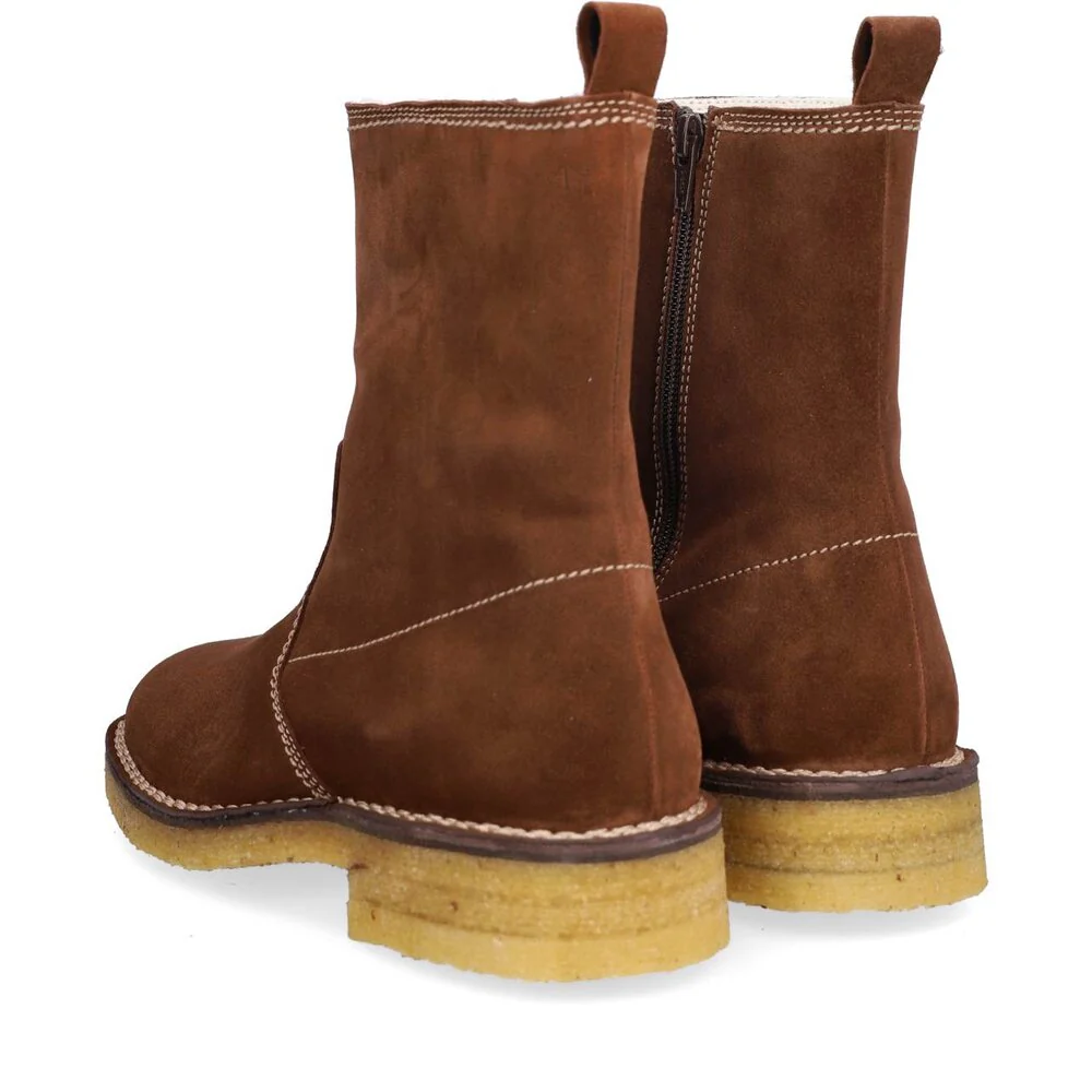 T6958 Ruskindsstøvle med foer - Brown suede - Image 6