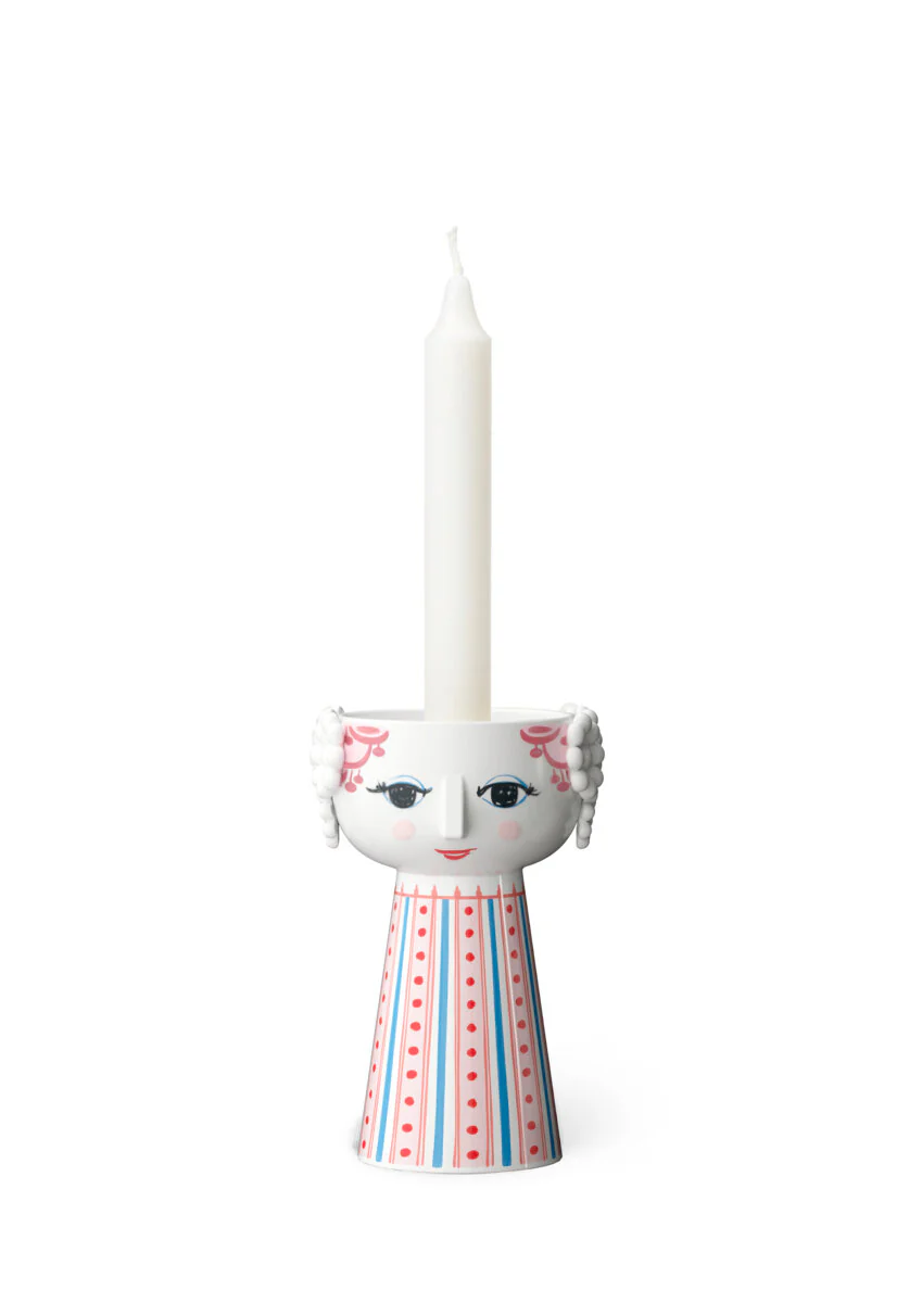 Eva Lysestage, støvet rød - H14 cm. - Image 4