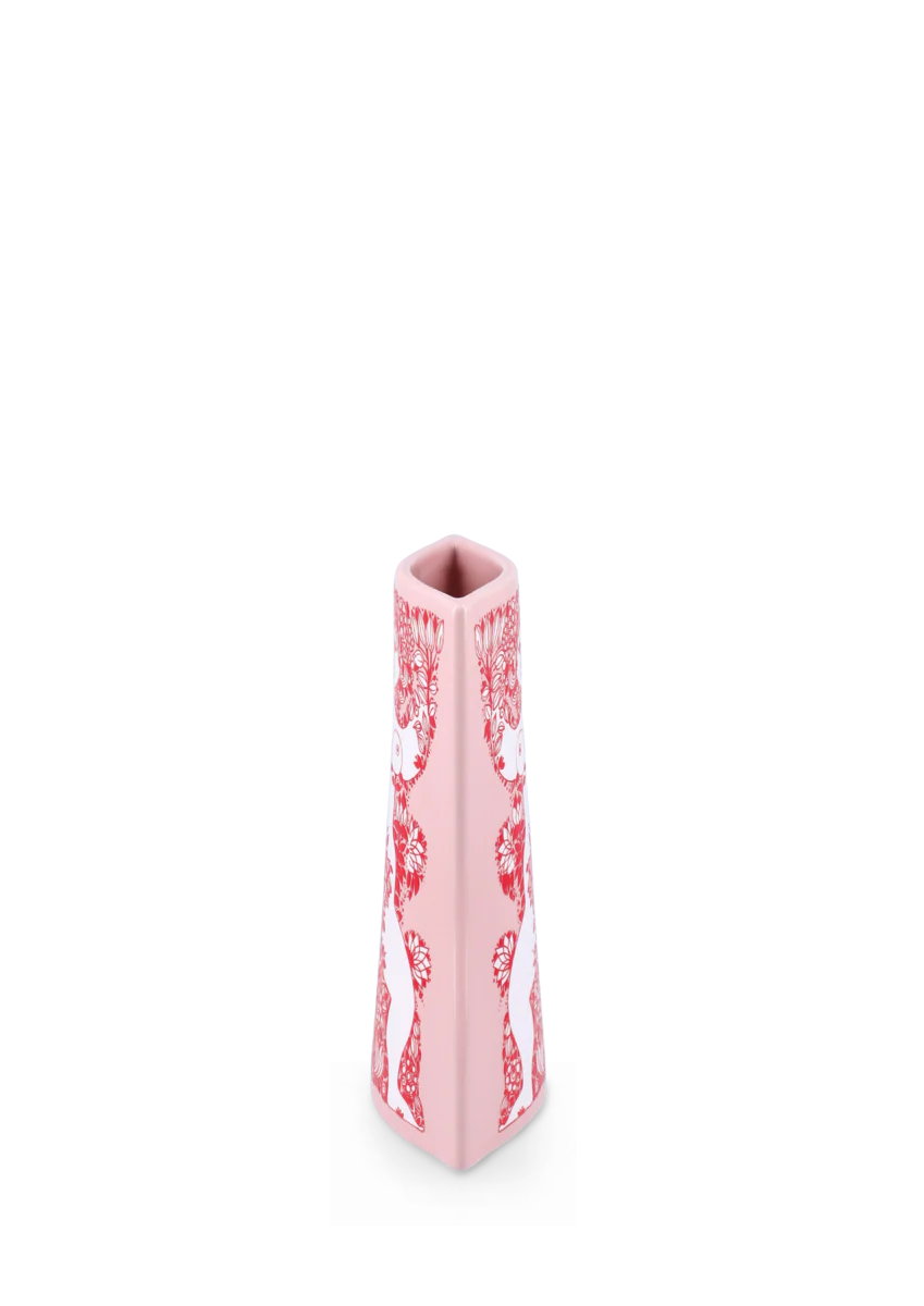 Nina vase, H16,5 cm - pink/rød - Image 5