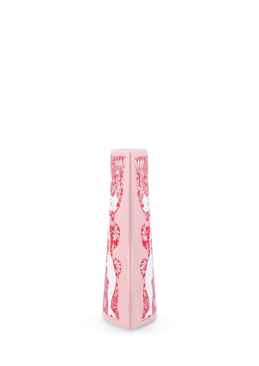 Nina vase, H16,5 cm - pink/rød - Image 6