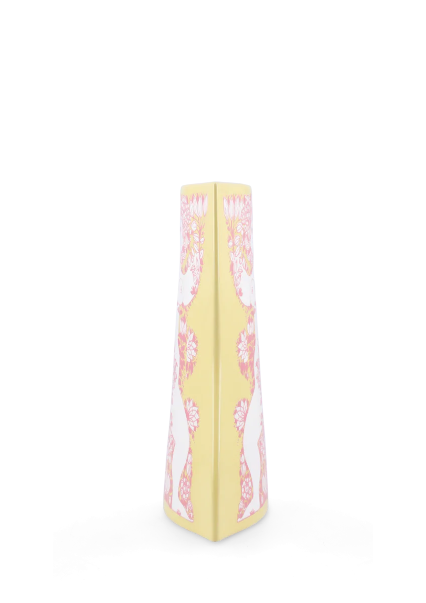 Nina vase, H22 cm - gul/pink - Image 7