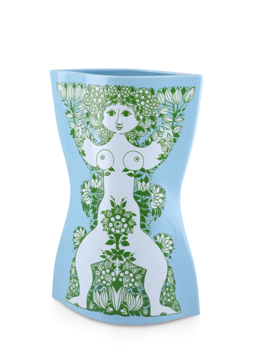 Nina vase, H28,5 cm - lyseblå/grøn - Image 4