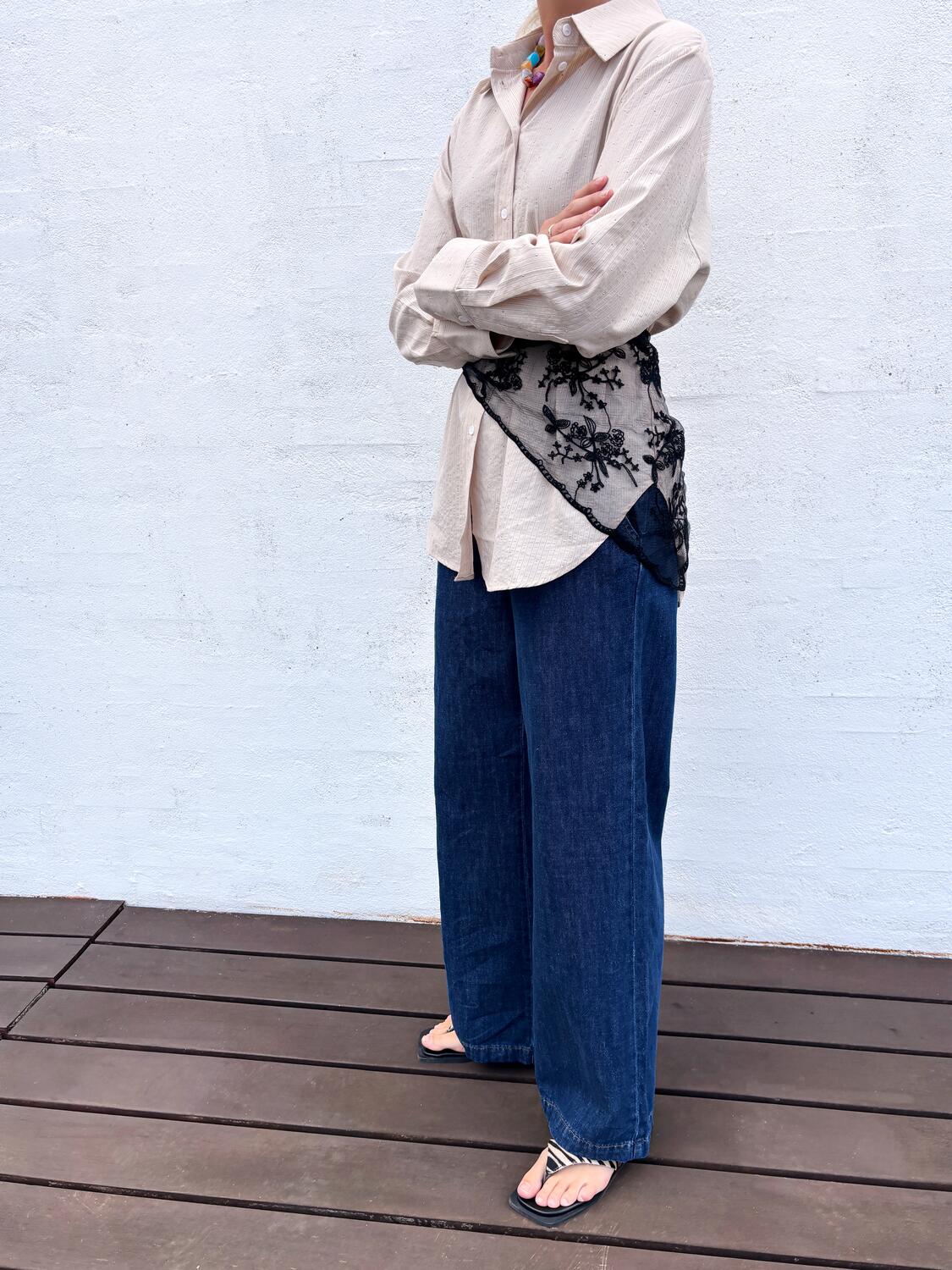Miriana blondetørklæde - sort - Image 2