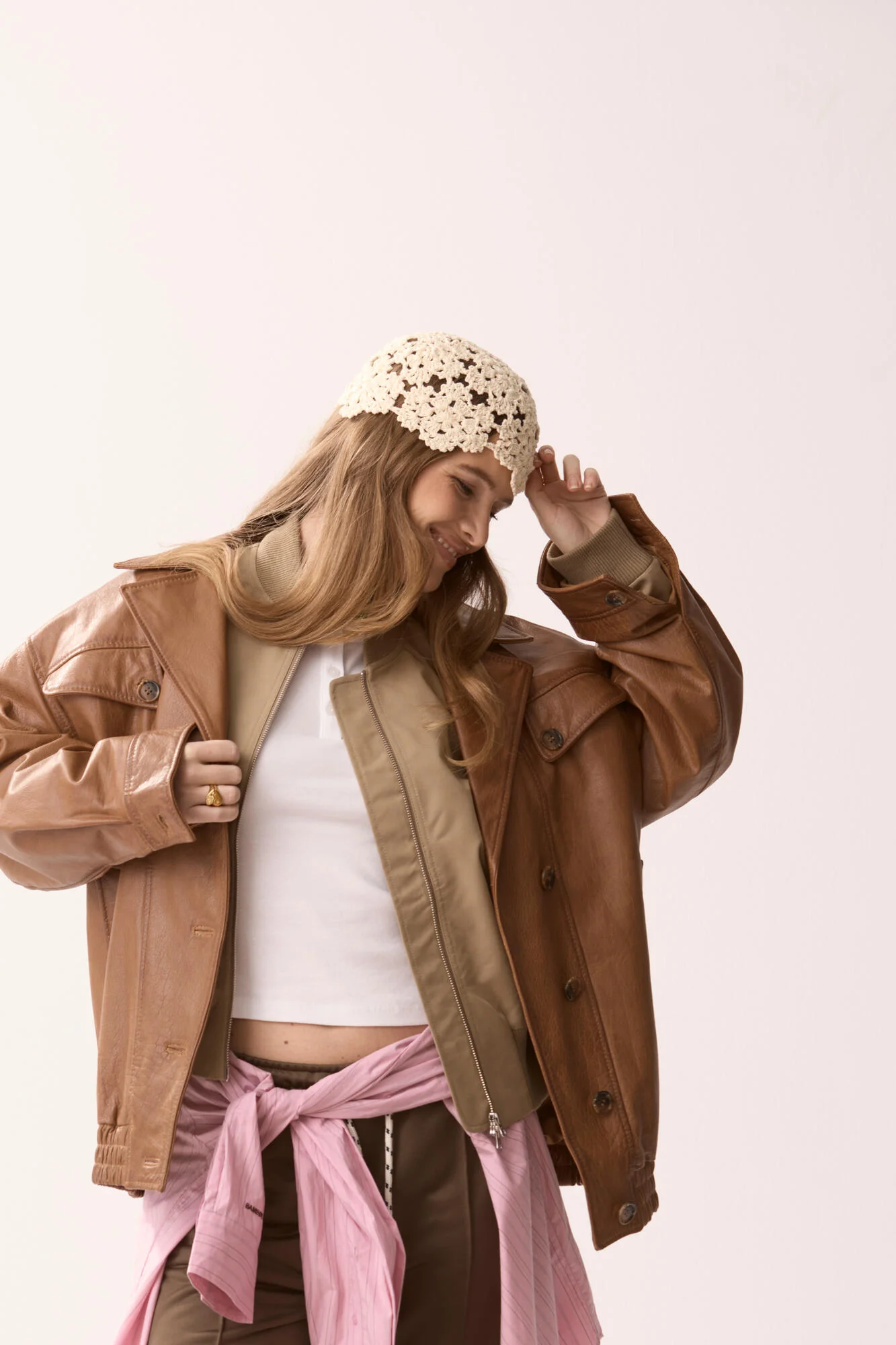 Roseanna hæklet hat - creme - Image 3
