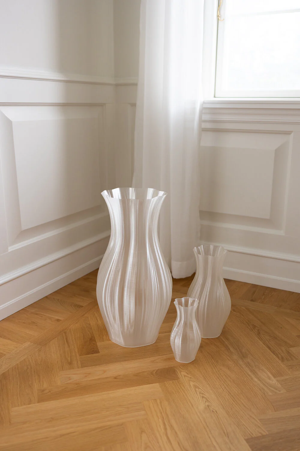 Bloom vase, Ivory - H30 cm. - Image 3
