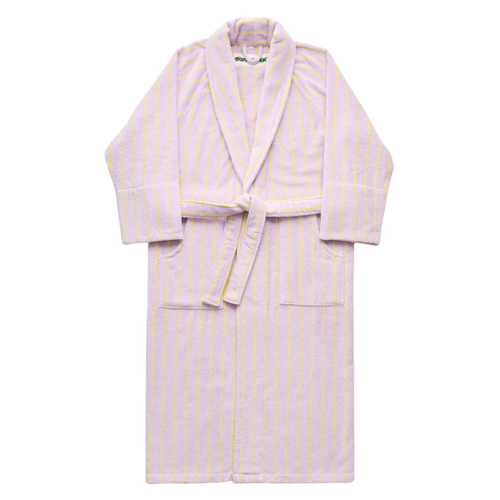 Naram badekåbe - Lilac & Neon Yellow