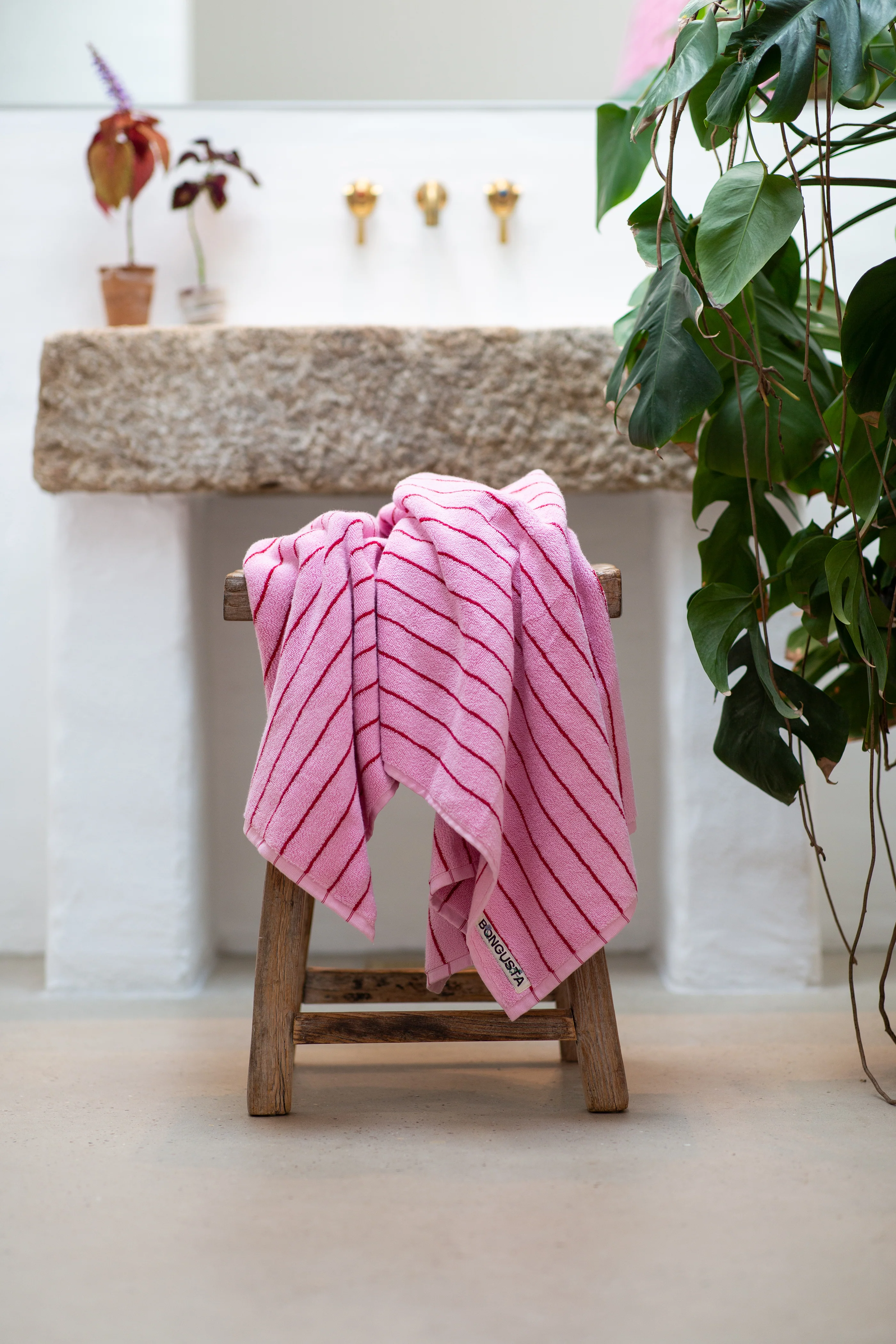 Naram håndklæde - Baby Pink & Ski Patrol Red - Image 8
