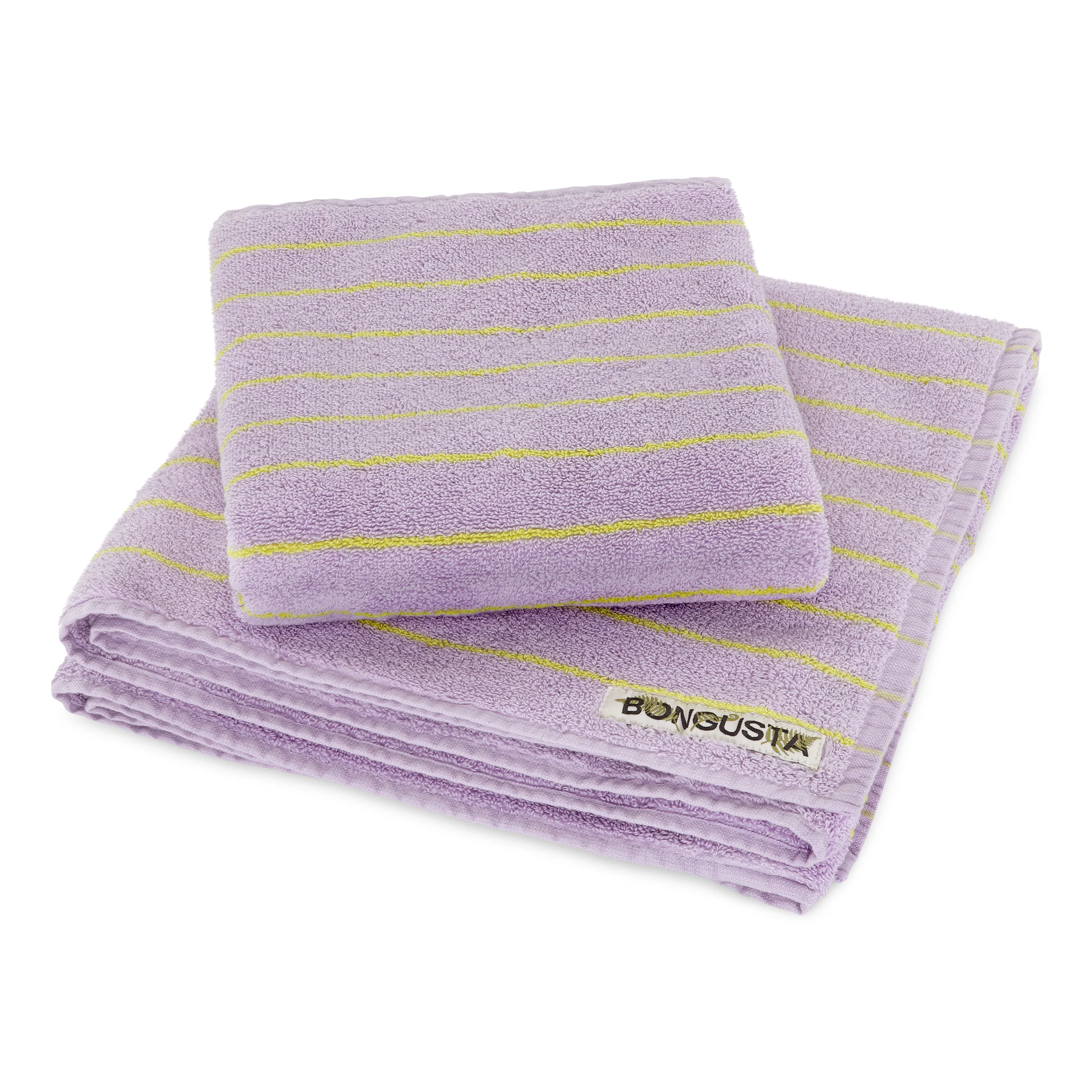 Naram håndklæde - Lilac & Neon Yellow - Image 4