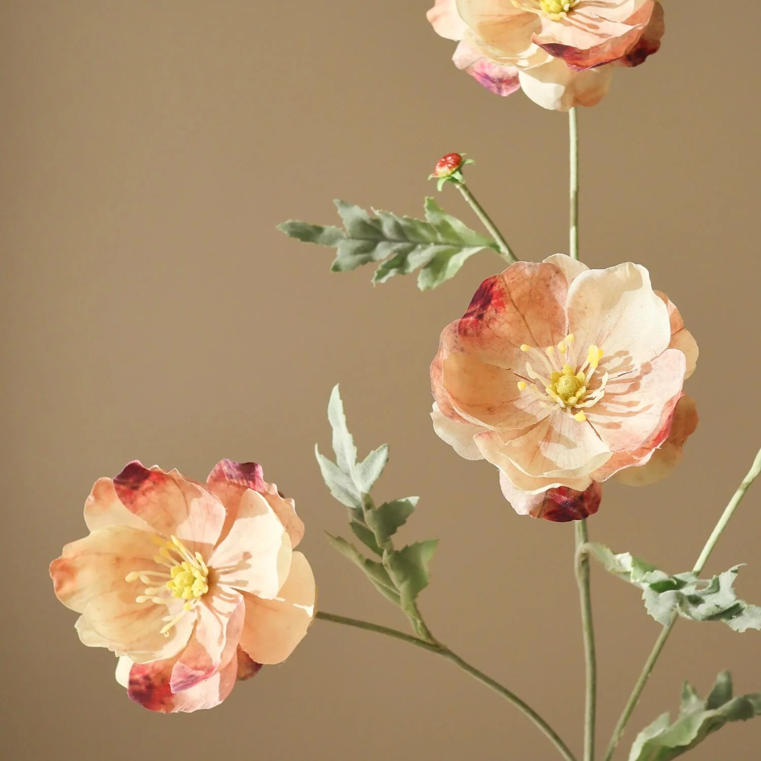 Four Heads valmue kunstig blomst - rosa - Image 2