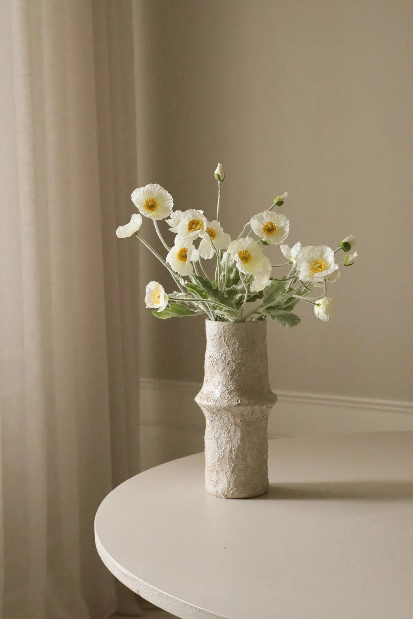 Valmue blomst - hvid - Image 3