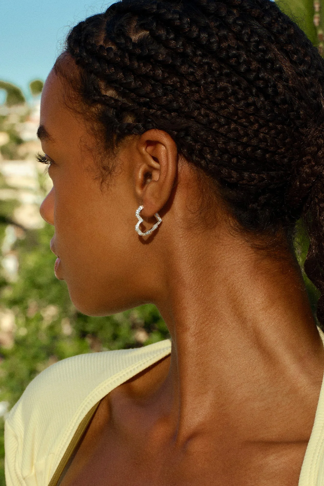 Heart Crush hoops, mellem - sølv - Image 3
