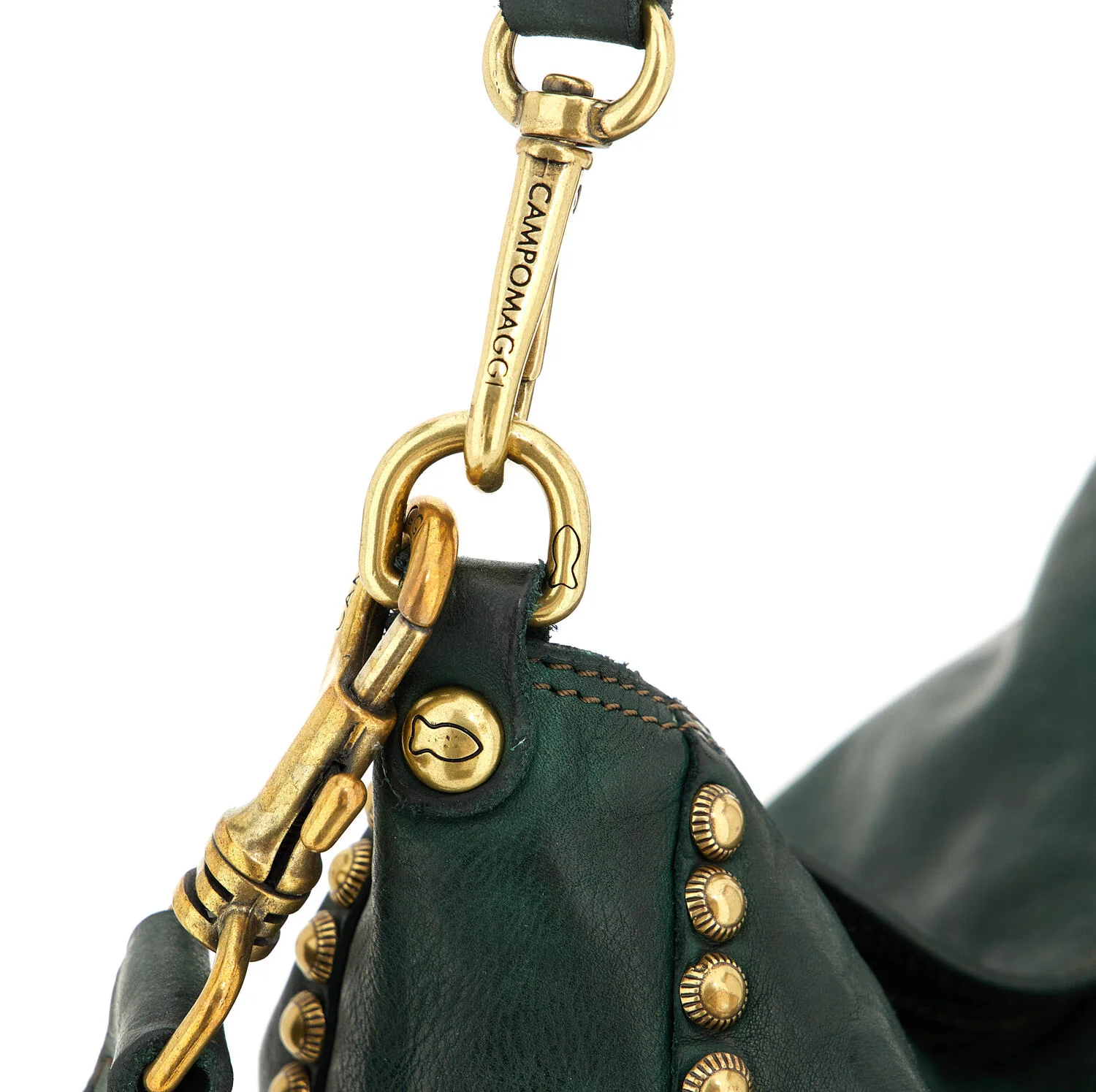 Cowhide skuldertaske - Green Bottle - Image 5