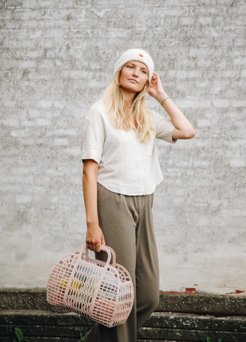 Sky Beanie strikhue - Off White - Image 3