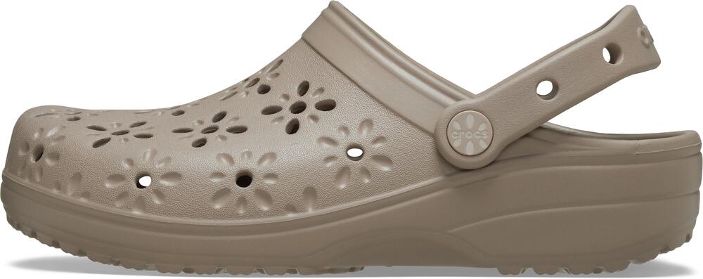 Classic Floral Cut clogs - Taupe - Image 5