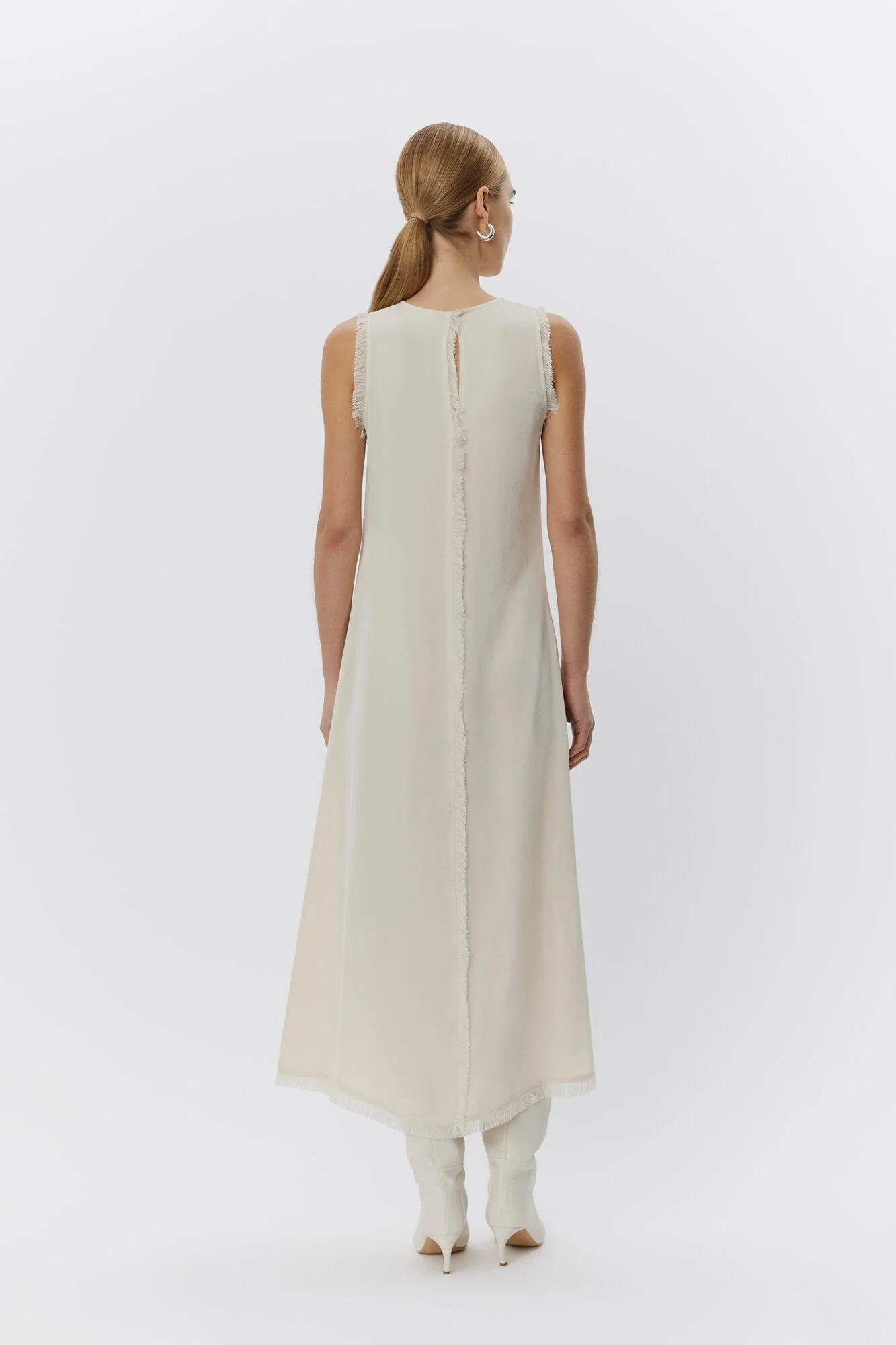 Dasha matte crepe kjole - Sage Khaki - Image 3