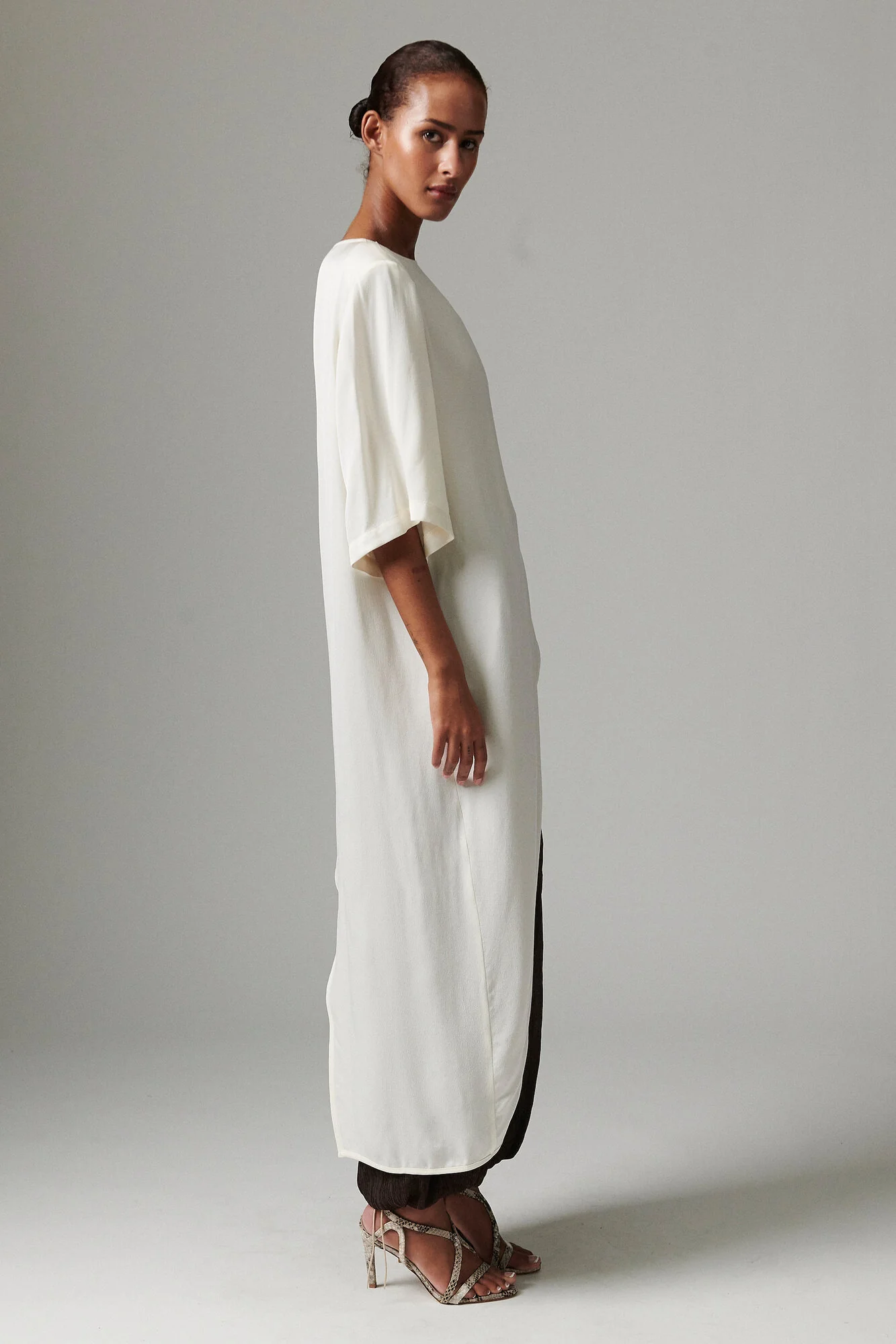Lolly Matte Crepe t-shirt - Jet Stream - Image 4