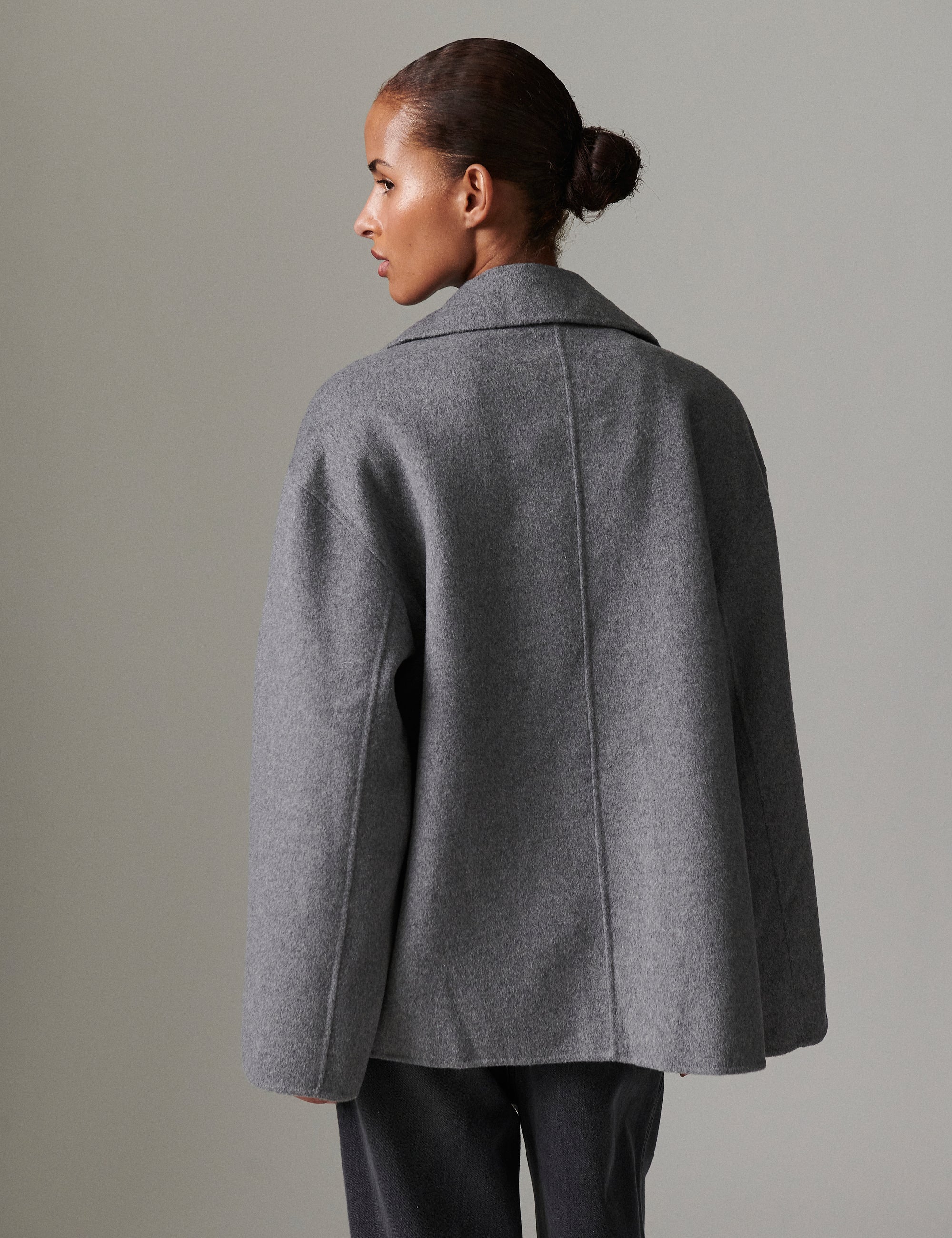 Matteo jakke - Medium Grey Melange - Image 4