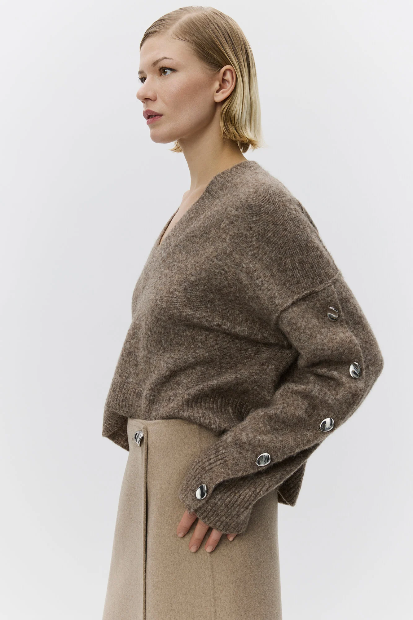 Solange Cozy Days striktrøje - Wren Melange - Image 4