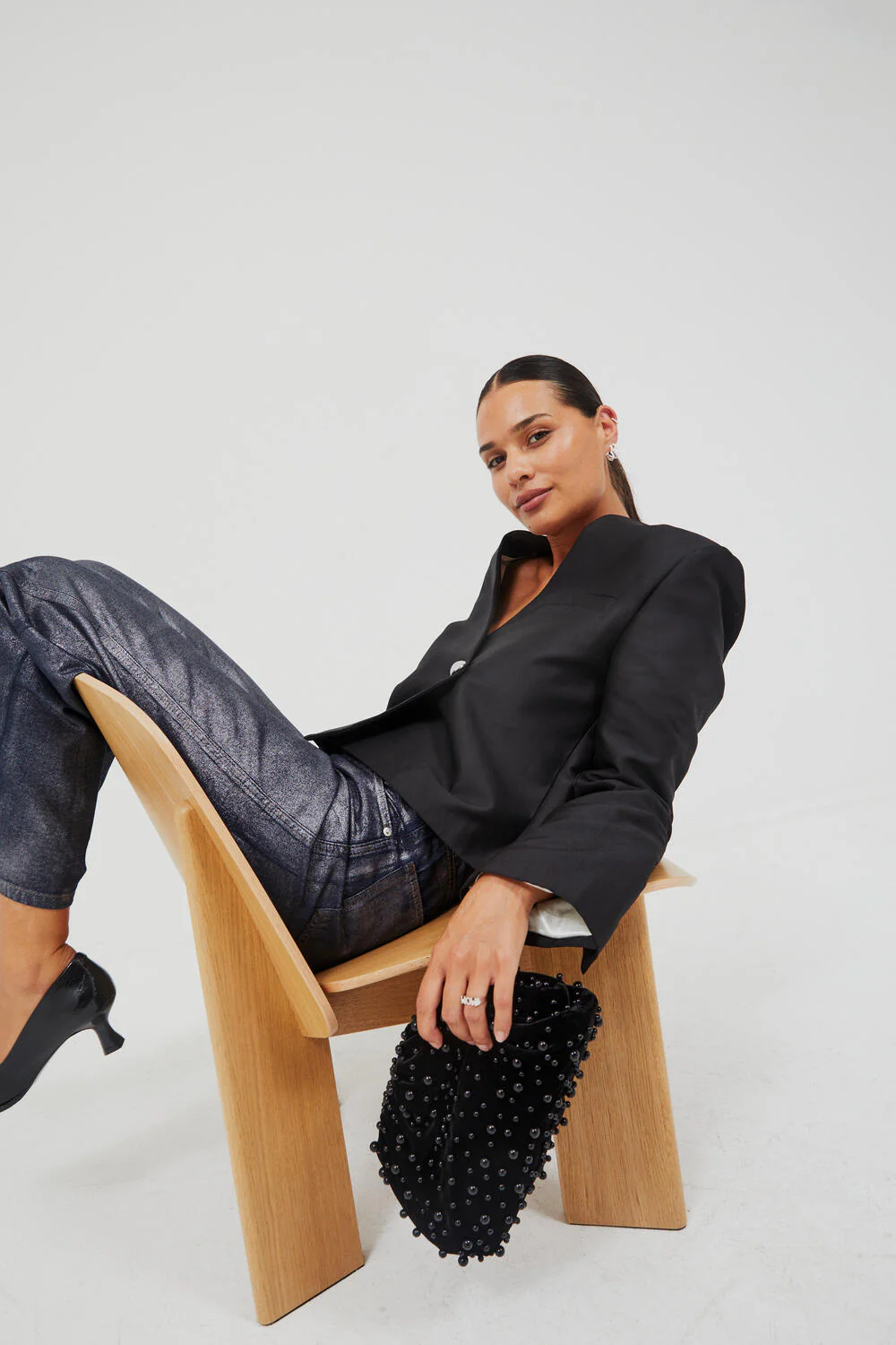 Sookie Shiny blazer - sort - Image 3