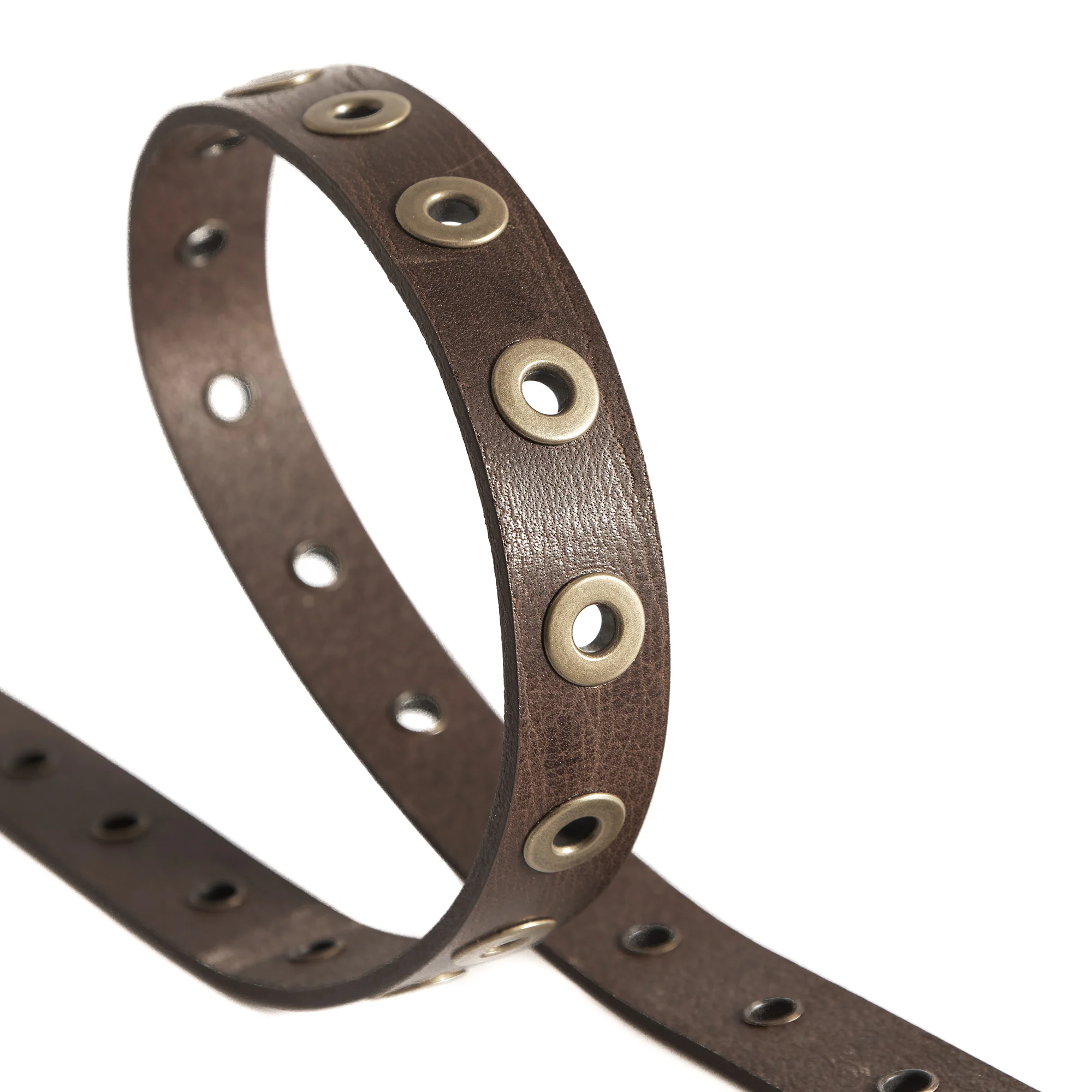 Narrow Studs bælte - brun - Image 4