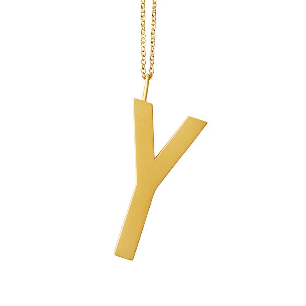 Design Letters Archetypes vedhæng, forgyldt - 30 mm. - Image 29