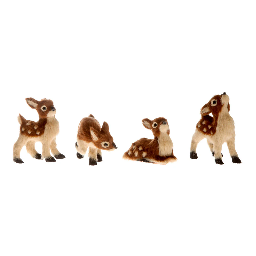 Hjorte kid figur, assorteret - brun